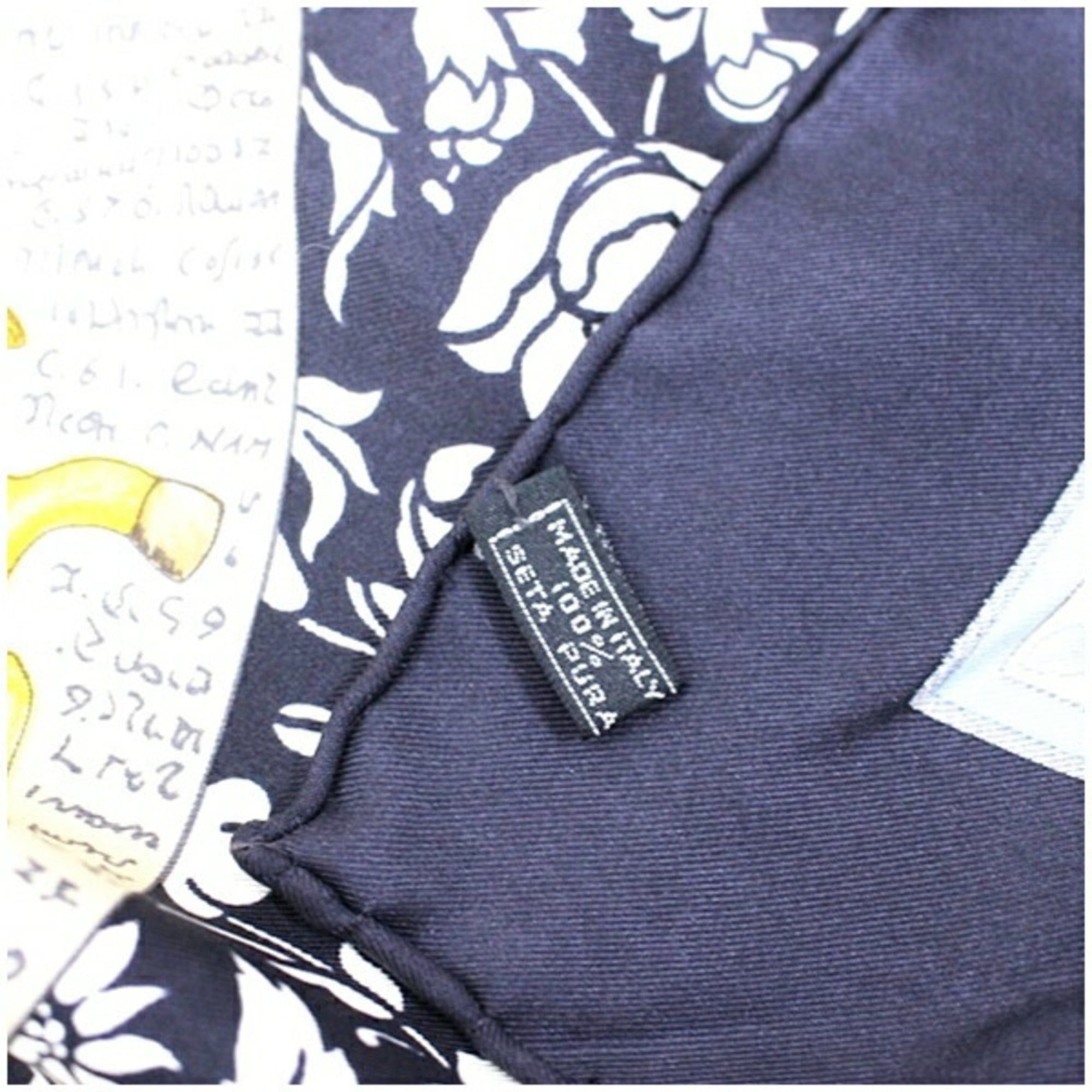 Celine Celine Silk Scarf/Muffler, Black x Multicolor, CELINE, Women's Size ONE SIZE - 5 Thumbnail
