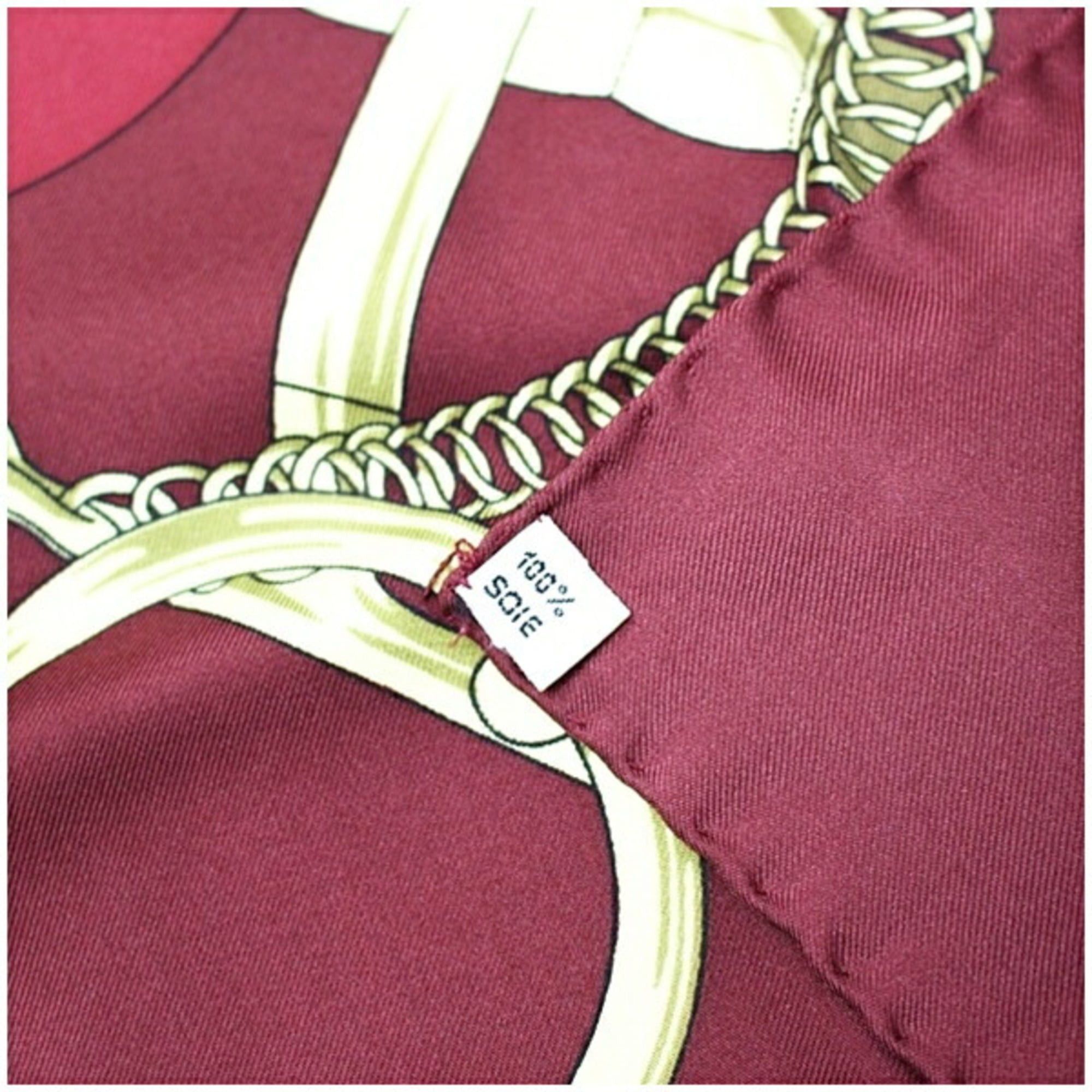 Hermes Hermes Silk Scarf Muffler Carre 90 EPERON D'OR (Golden Spur) HERMES Women's Size ONE SIZE - 5 Thumbnail