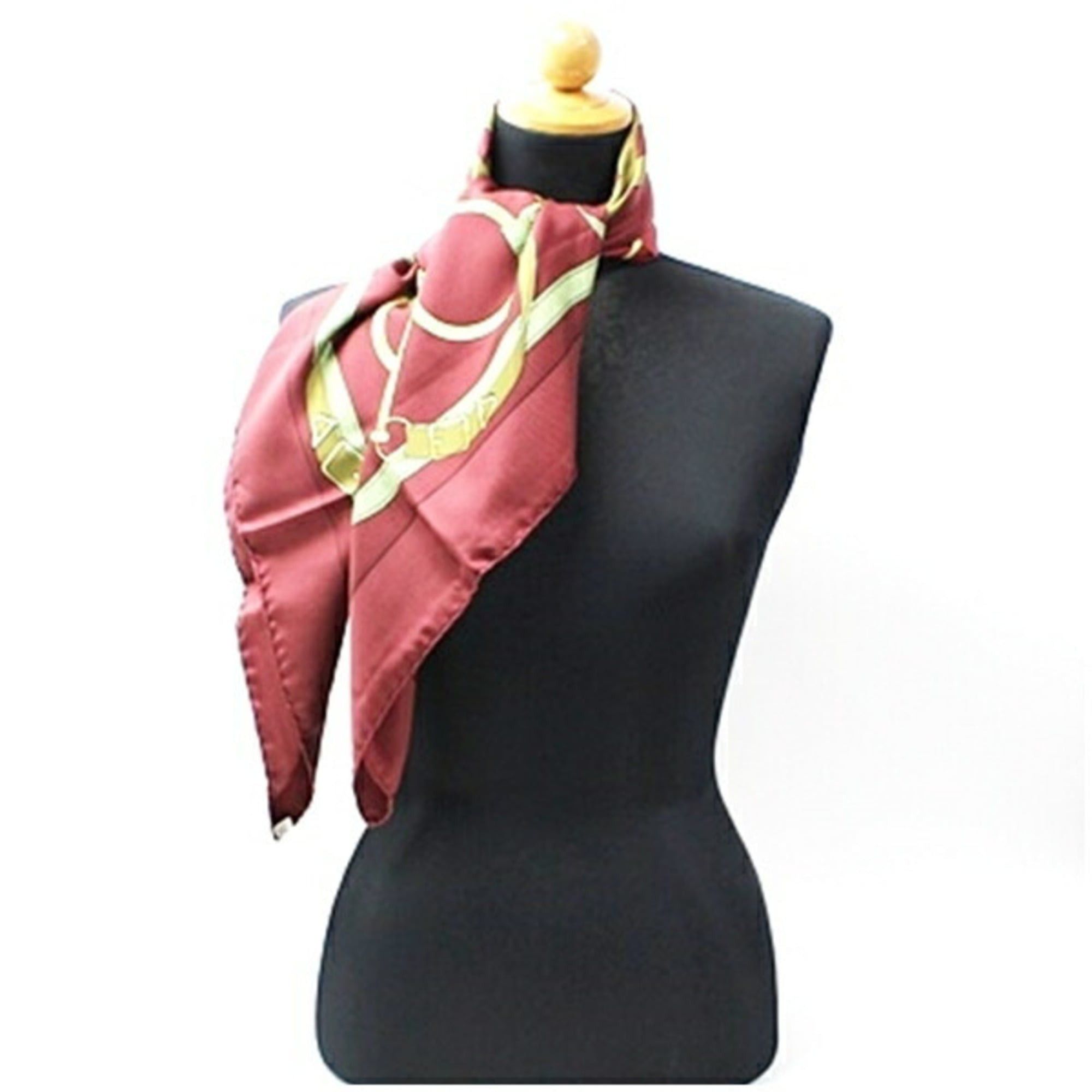 Hermes Hermes Silk Scarf Muffler Carre 90 EPERON D'OR (Golden Spur) HERMES Women's Size ONE SIZE - 4 Thumbnail