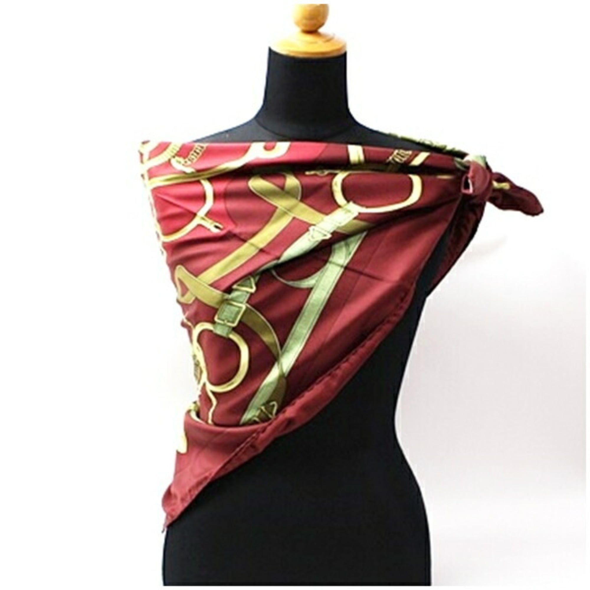 Hermes Hermes Silk Scarf Muffler Carre 90 EPERON D'OR (Golden Spur) HERMES Women's Size ONE SIZE - 3 Thumbnail