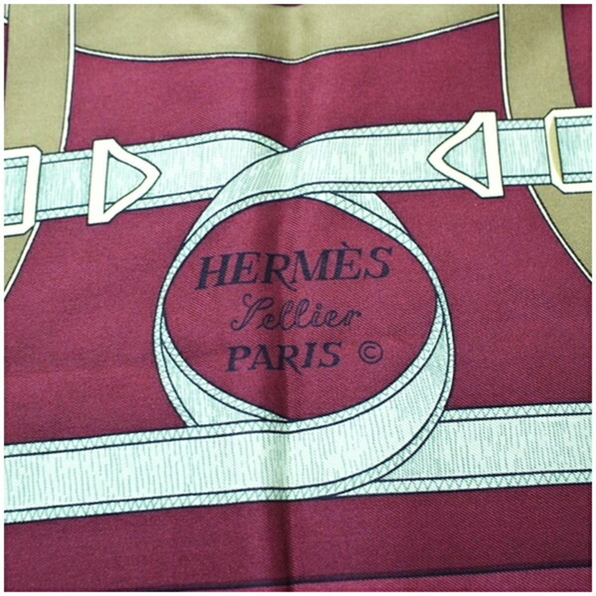 Hermes Hermes Silk Scarf Muffler Carre 90 EPERON D'OR (Golden Spur) HERMES Women's Size ONE SIZE - 6 Thumbnail