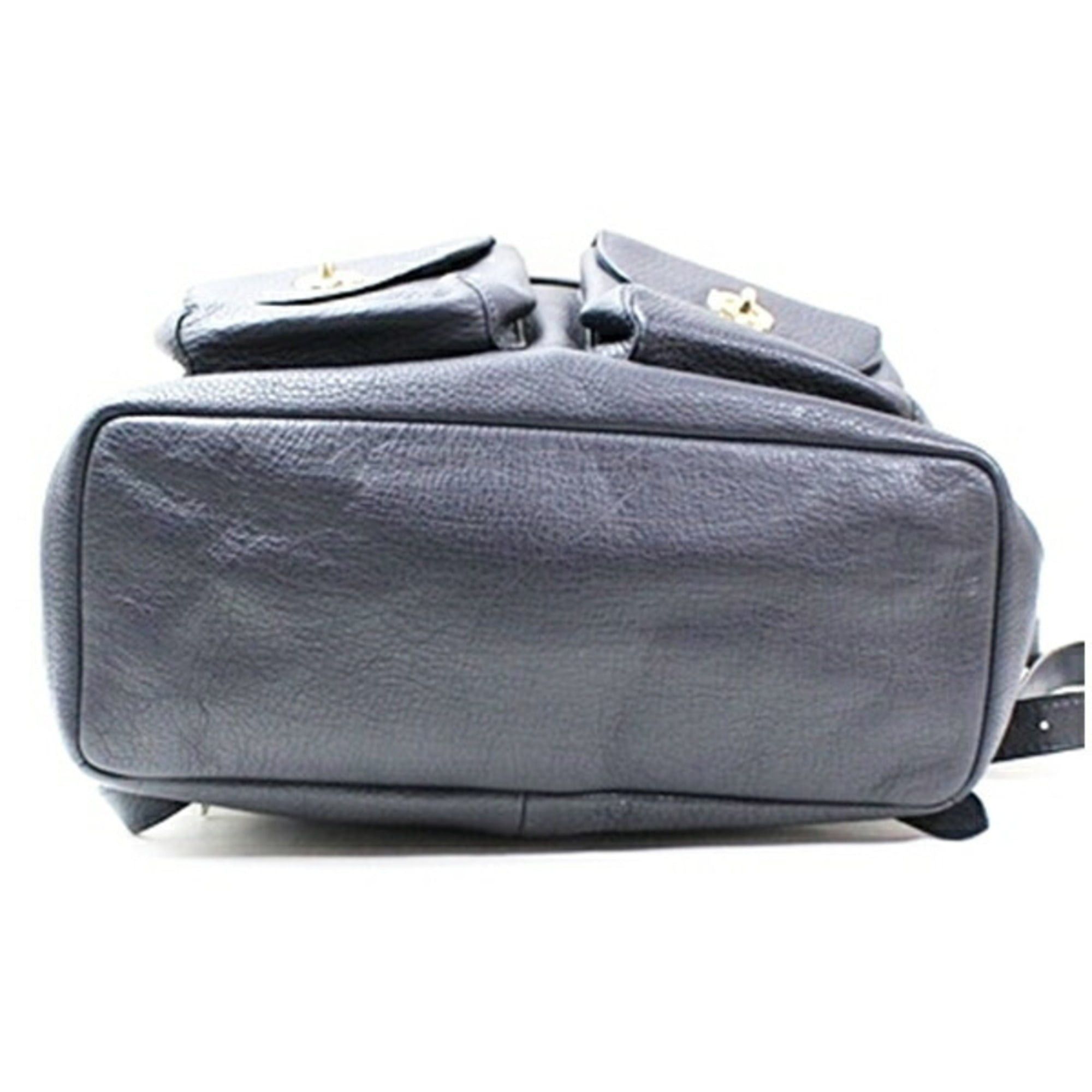 Coach Coach Billy Backpack F37410 Pebbled Leather Navy COACH Women's Size ONE SIZE - 5 Thumbnail