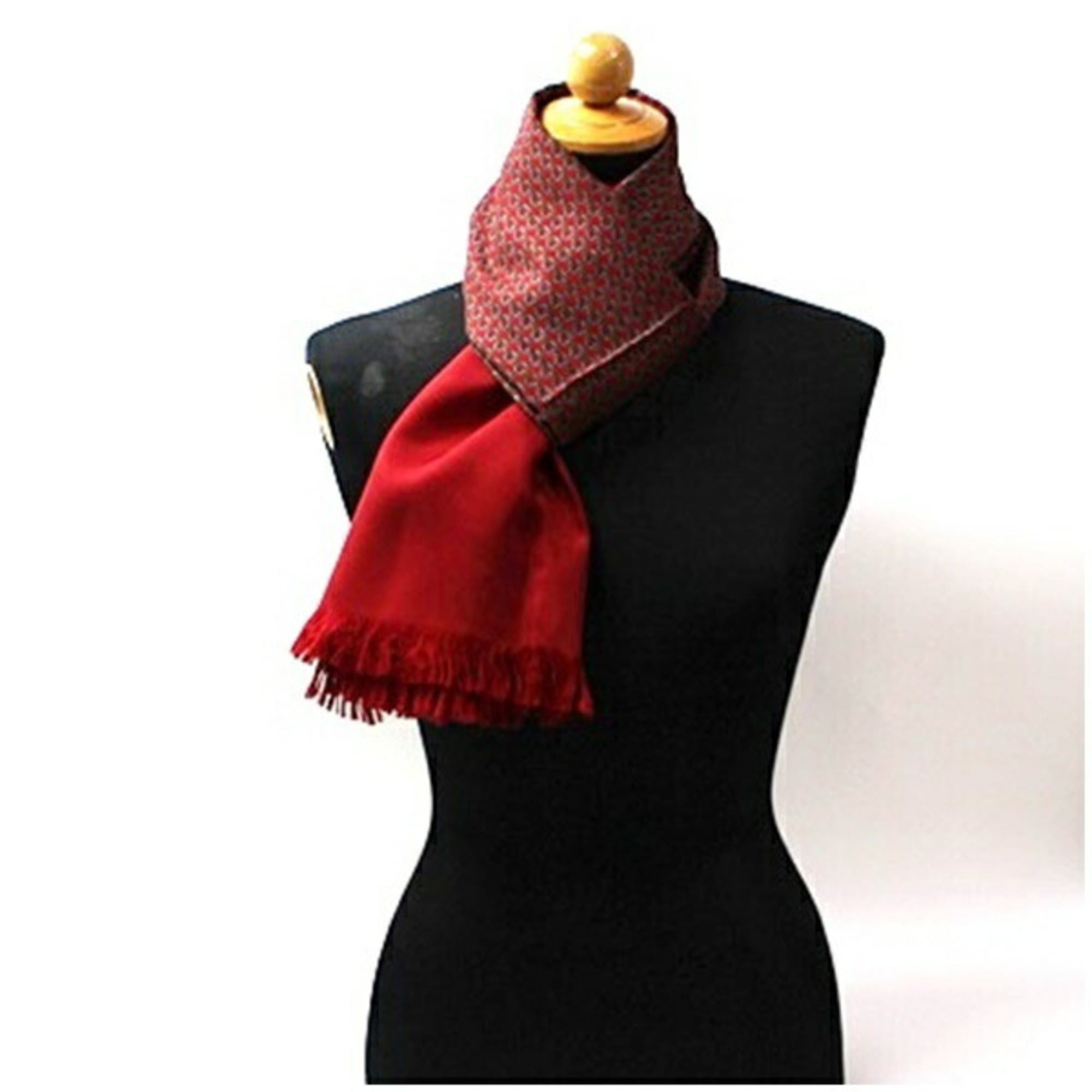 Hermes Hermes rectangular scarf, wine red, for women. Size ONE SIZE - 3 Thumbnail