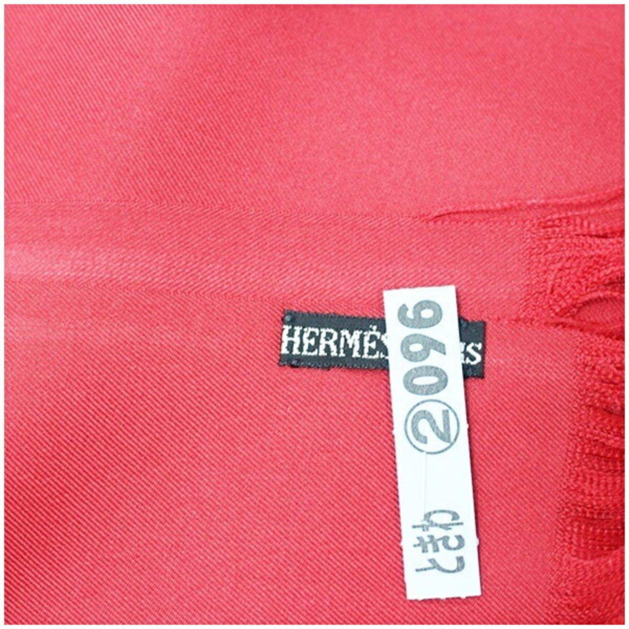 Hermes Hermes rectangular scarf, wine red, for women. Size ONE SIZE - 5 Thumbnail