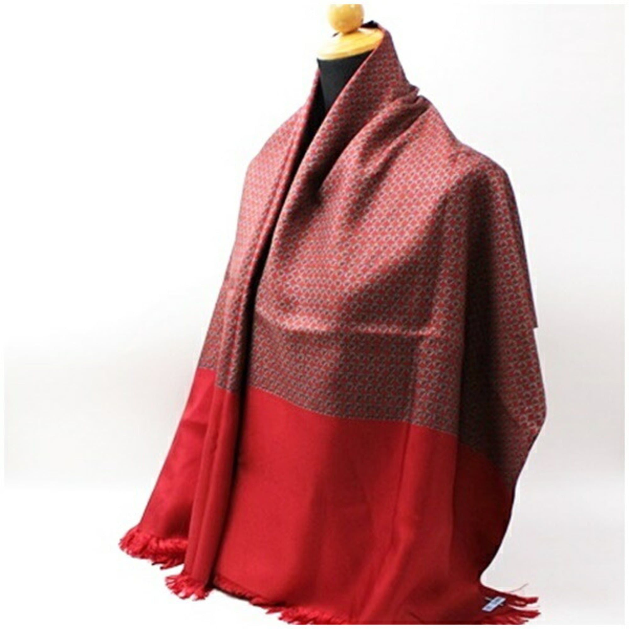 Hermes Hermes rectangular scarf, wine red, for women. Size ONE SIZE - 4 Thumbnail
