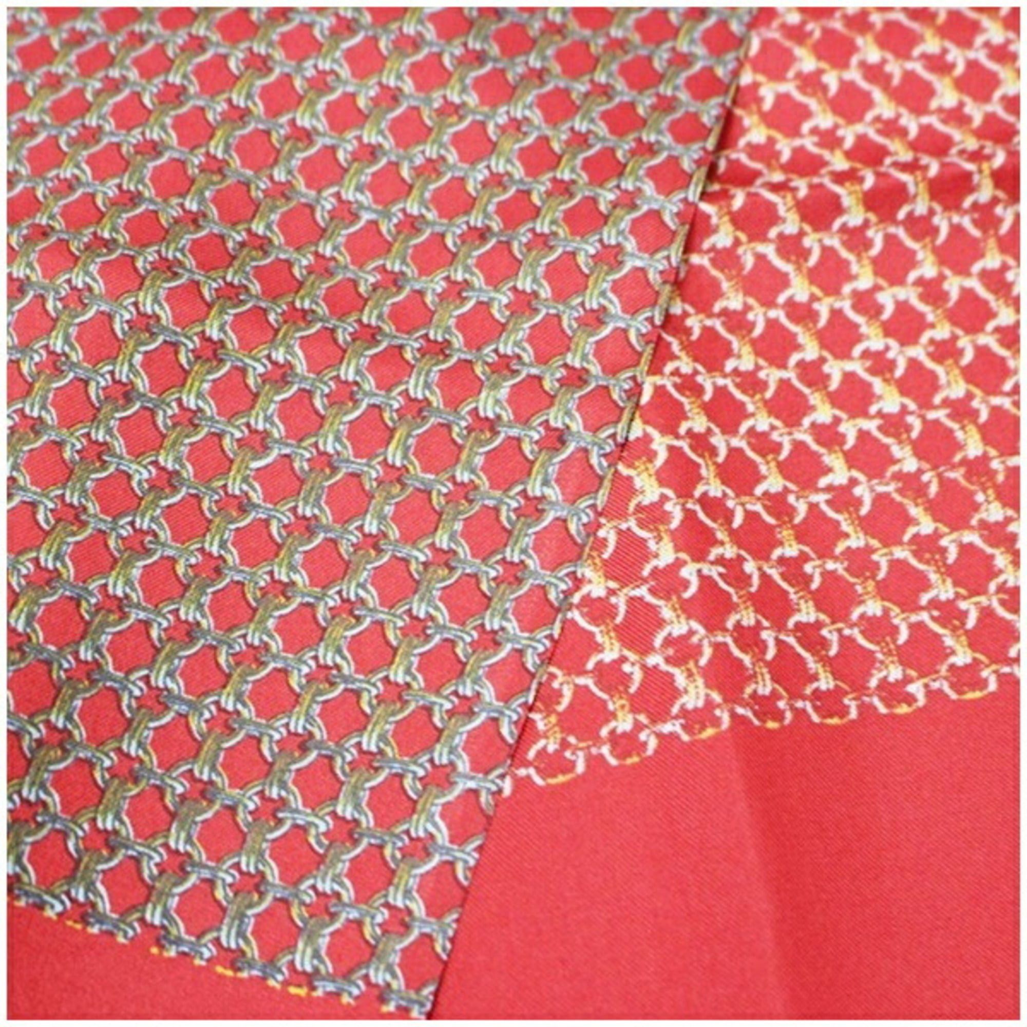 Hermes Hermes rectangular scarf, wine red, for women. Size ONE SIZE - 6 Thumbnail