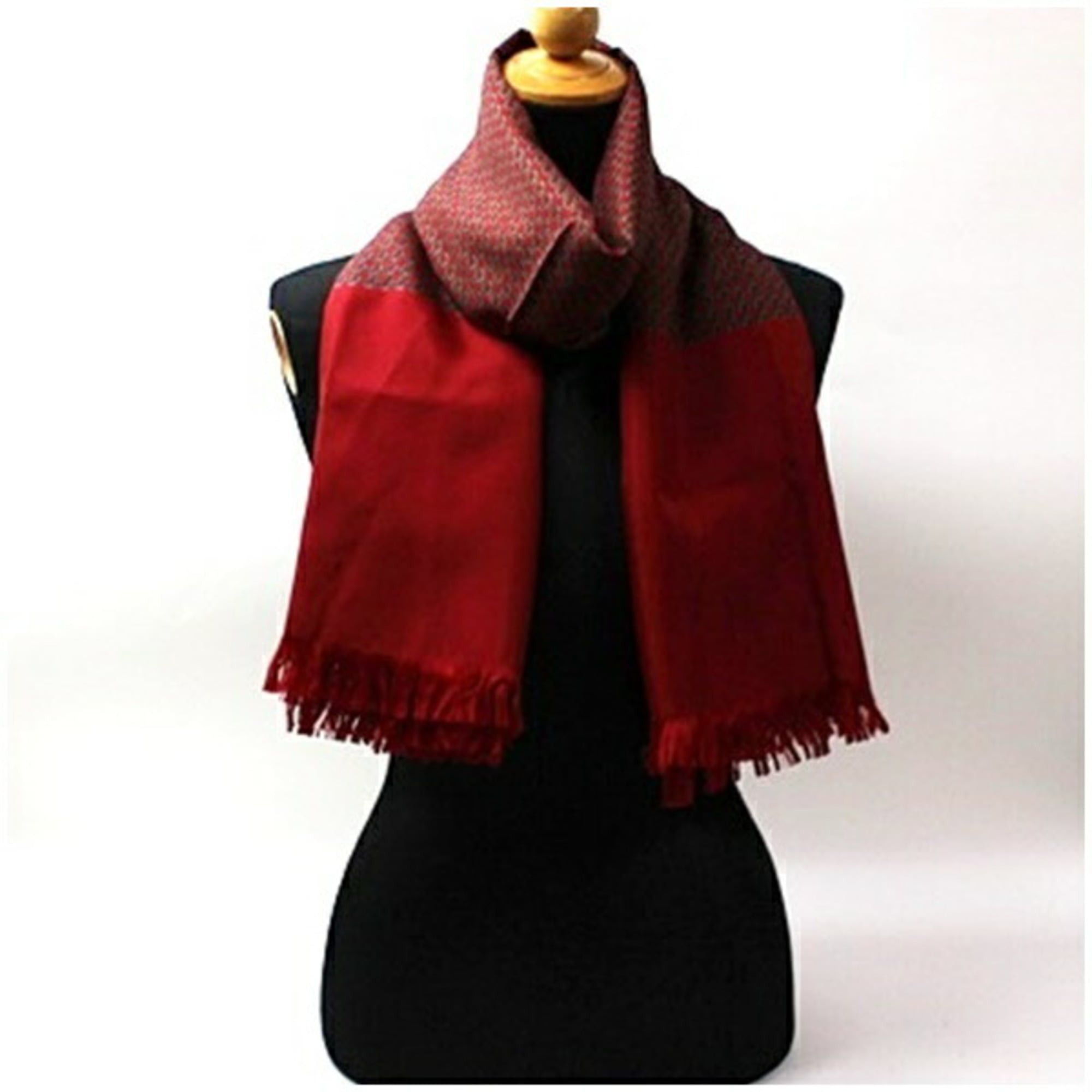 Hermes Hermes rectangular scarf, wine red, for women. Size ONE SIZE - 2 Thumbnail