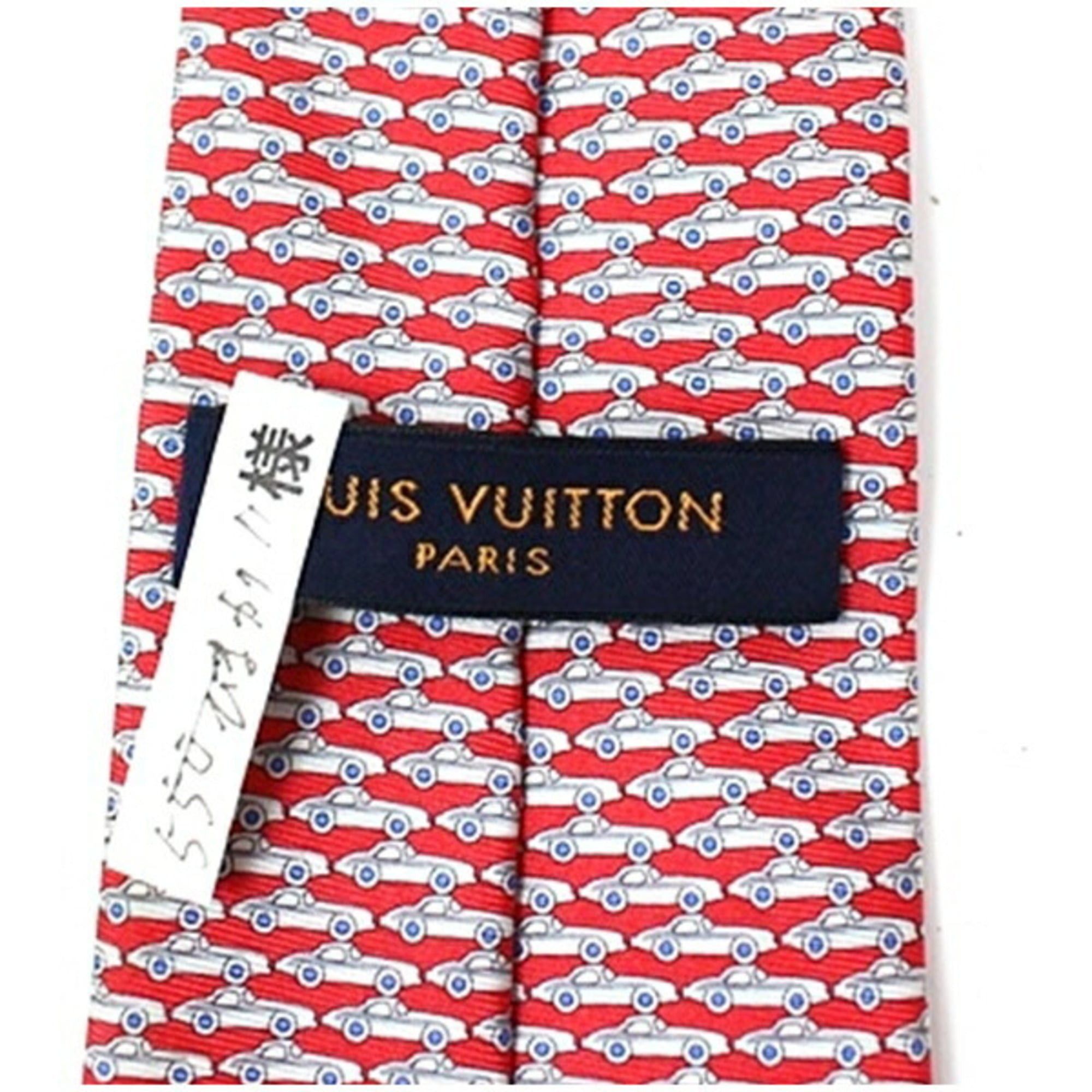 Louis Vuitton Louis Vuitton Silk Tie M73129 Car Pattern LOUIS VUITTON Men's Size ONE SIZE - 5 Thumbnail