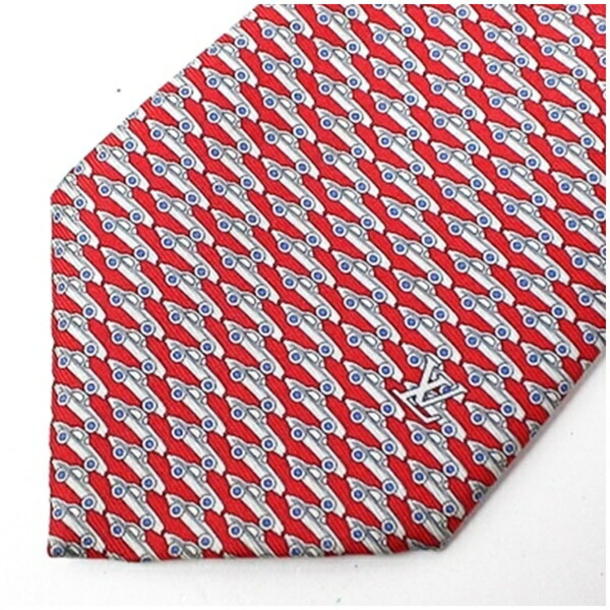 Louis Vuitton Louis Vuitton Silk Tie M73129 Car Pattern LOUIS VUITTON Men's Size ONE SIZE - 4 Thumbnail