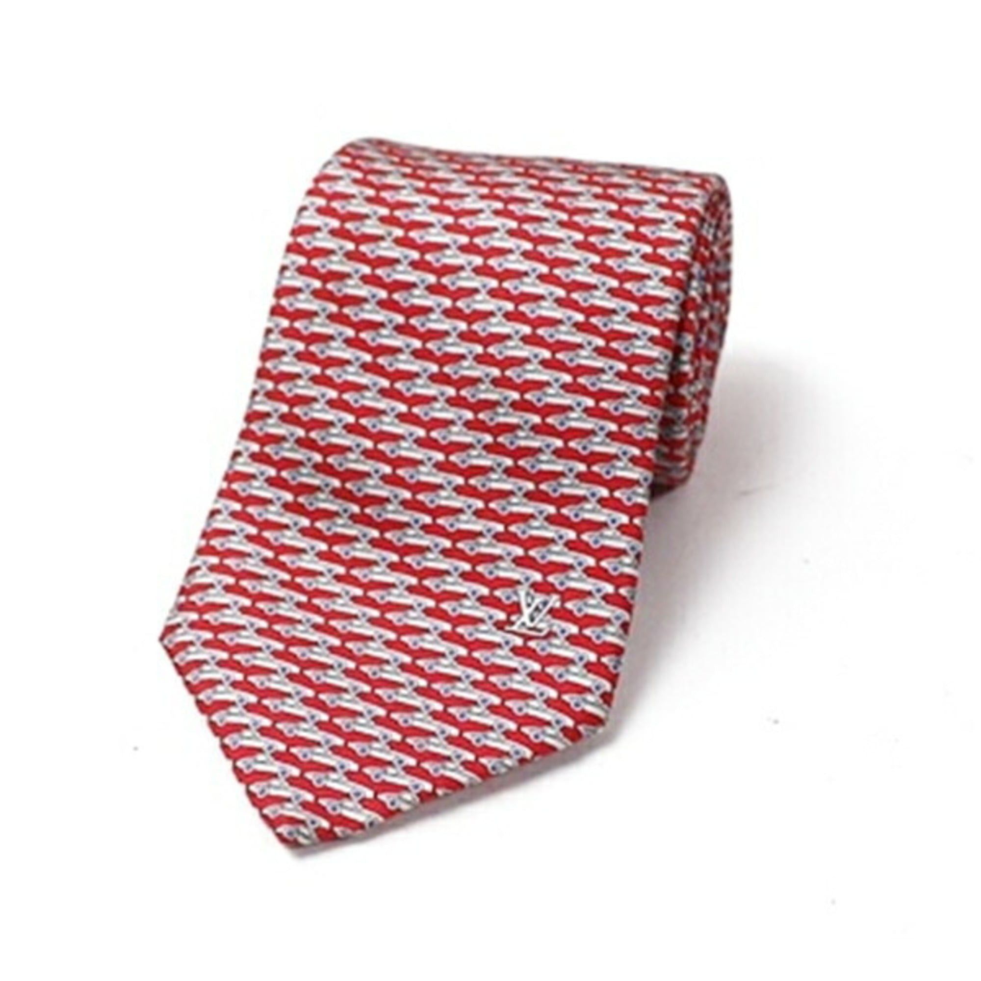 Louis Vuitton Louis Vuitton Silk Tie M73129 Car Pattern LOUIS VUITTON Men's Size ONE SIZE - 3 Thumbnail