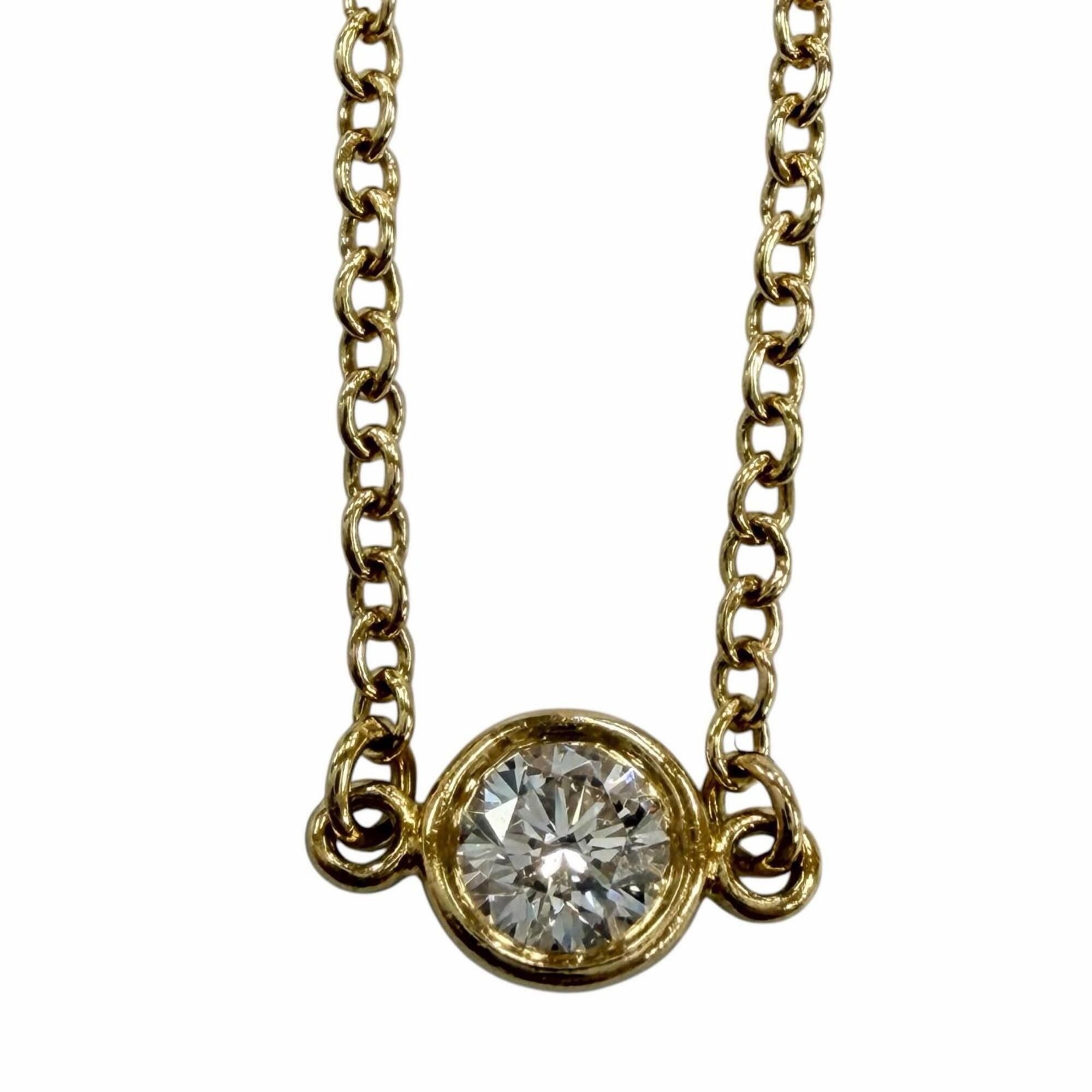 Tiffany & Co. TIFFANY&Co. Tiffany & Co. By the Yard Elsa Peretti 1P Diamond approx. 0.05ct 750 YG Bracelet Yellow Gold 3.77mm Diameter Weight 0.97g Women's Size ONE SIZE - 2 Thumbnail