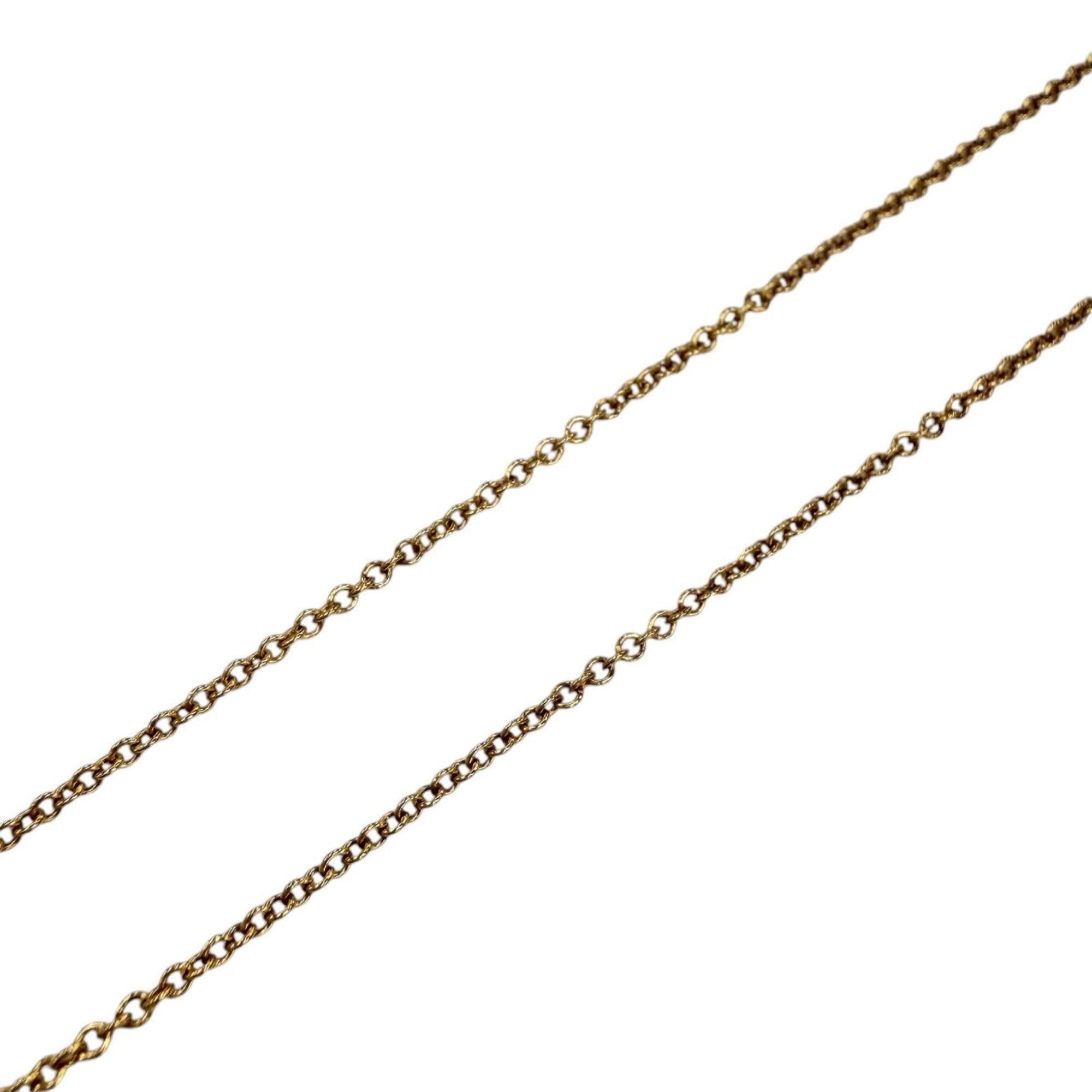 Tiffany & Co. TIFFANY&Co. Tiffany By the Yard 750 YG Necklace with 1 Diamond (approx. 0.12ct), Frame Diameter approx. 4.45mm, Purchased January 2009, Yellow Gold, Weight 1.9g, Women's, Comes Box and Dust Bag. Size ONE SIZE - 5 Thumbnail