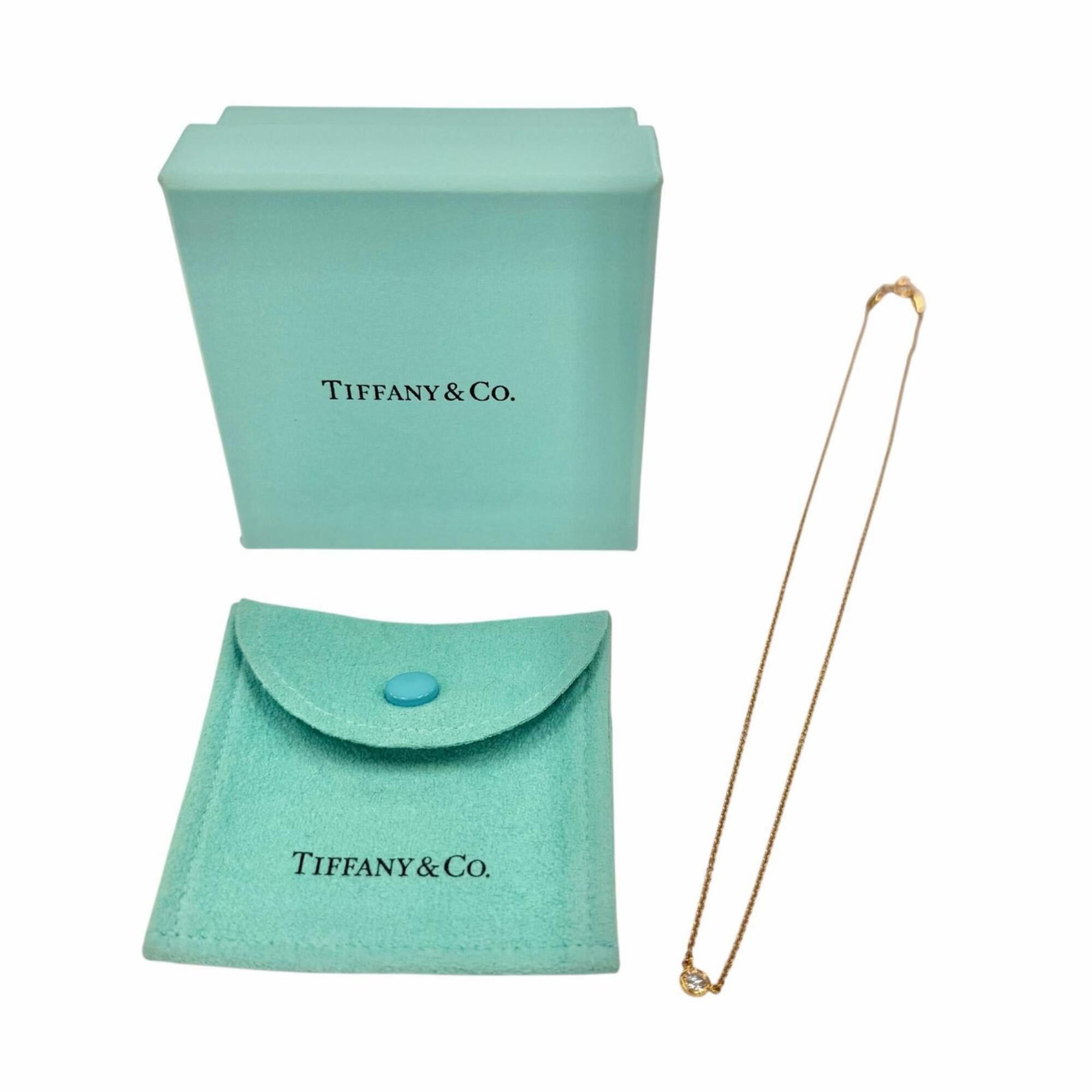 Tiffany & Co. TIFFANY&Co. Tiffany By the Yard 750 YG Necklace with 1 Diamond (approx. 0.12ct), Frame Diameter approx. 4.45mm, Purchased January 2009, Yellow Gold, Weight 1.9g, Women's, Comes Box and Dust Bag. Size ONE SIZE - 2 Thumbnail