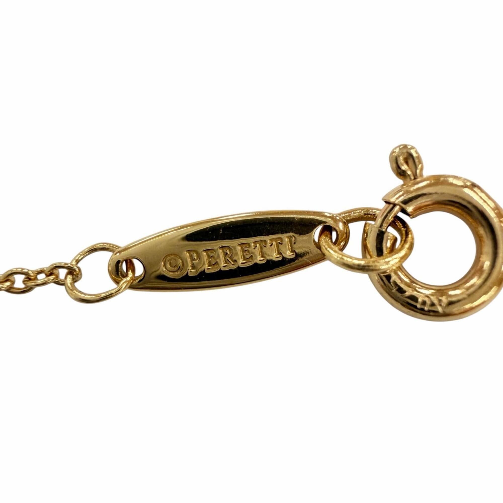 Tiffany & Co. TIFFANY&Co. Tiffany & Co. By the Yard Elsa Peretti 750 YG 1P Diamond (approx. 0.12ct) Setting Diameter approx. 4.73mm Necklace, Yellow Gold, Weight 1.94g, Women's, Comes with Box and Dust Bag Size ONE SIZE - 9 Thumbnail