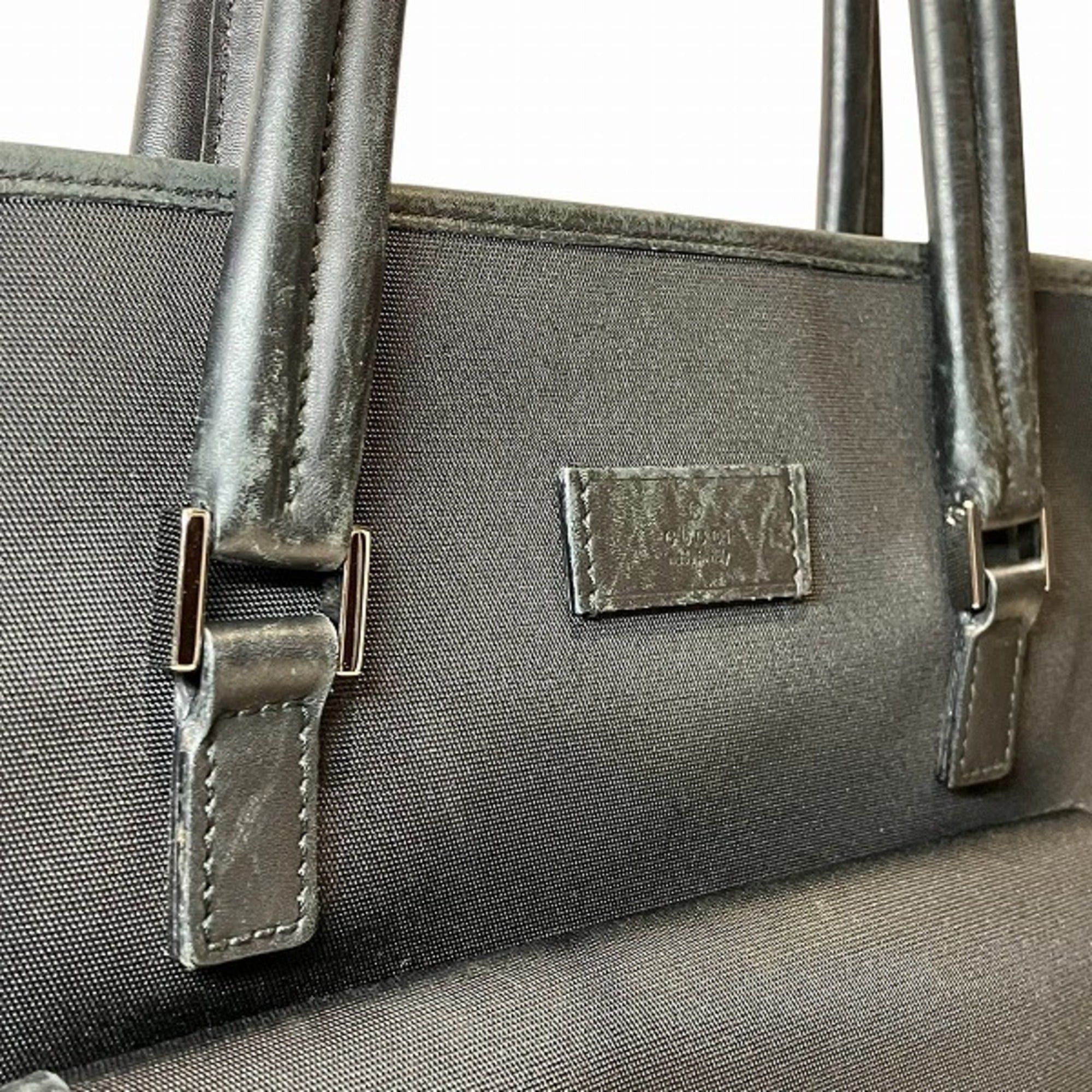 Gucci Gucci GG Supreme 108832 Nylon x Leather Handbag Tote Bag for Men and Women Size ONE SIZE - 6 Thumbnail