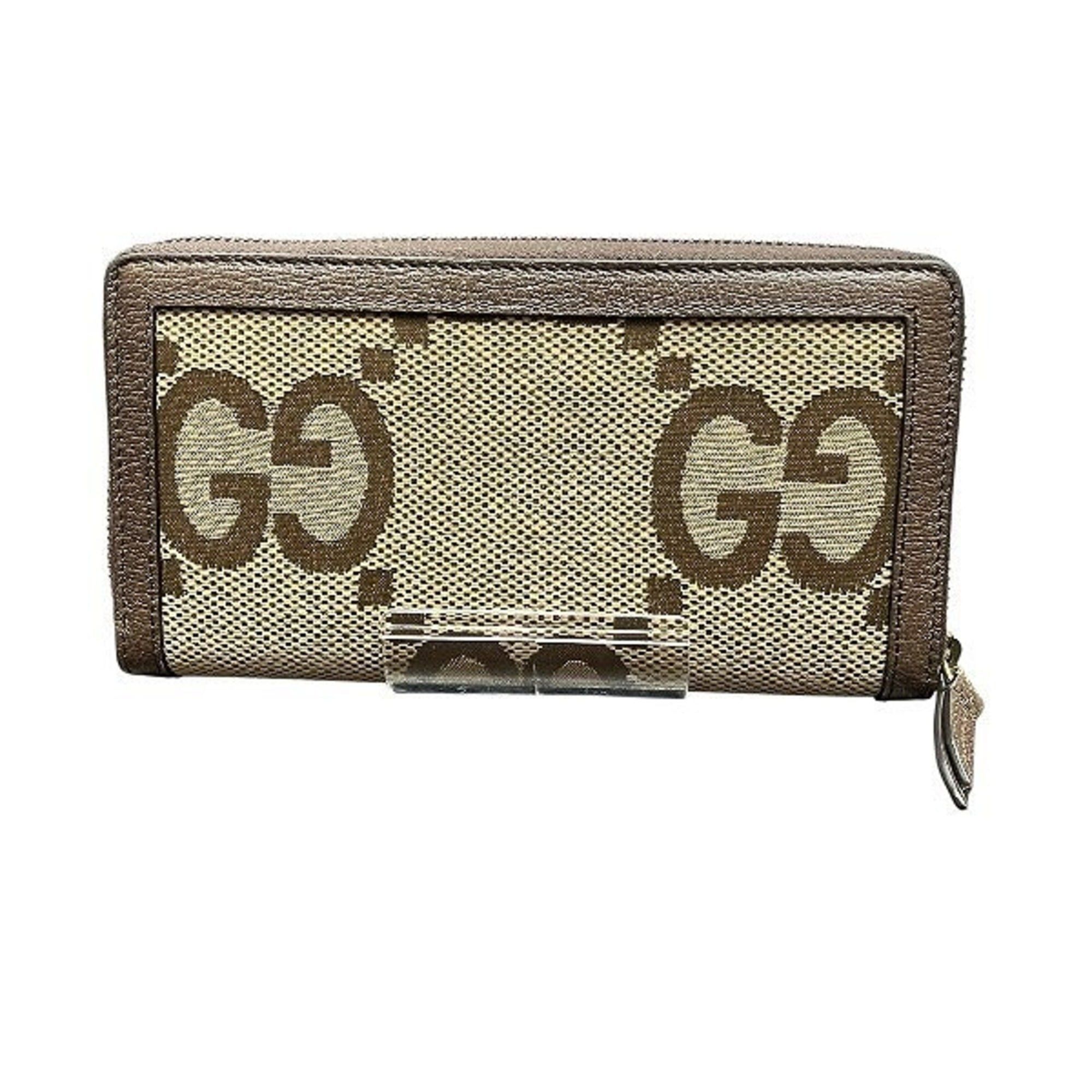 Gucci Gucci GG Canvas Bamboo Round Zip Long Wallet 658634 (Men's/Women's) Size ONE SIZE - 2 Thumbnail