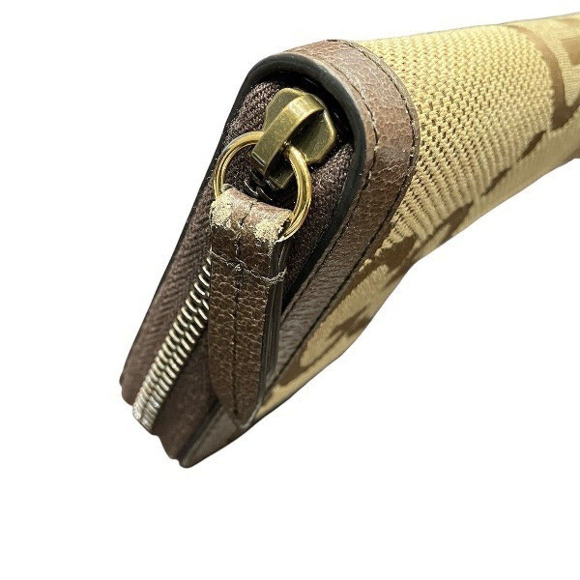 Gucci Gucci GG Canvas Bamboo Round Zip Long Wallet 658634 (Men's/Women's) Size ONE SIZE - 8 Thumbnail