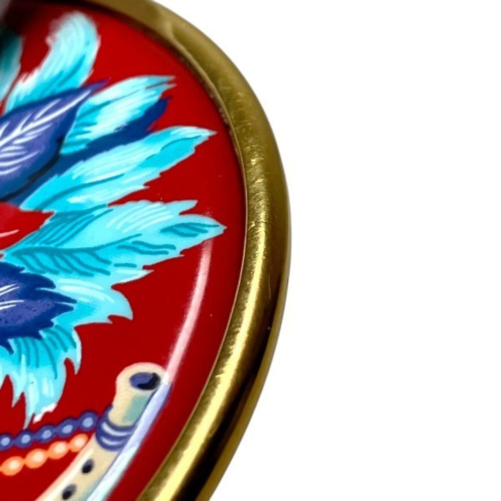 Hermes Hermes enamel brooch, stern ornament, brand accessory, men's and women's. Size ONE SIZE - 4 Thumbnail