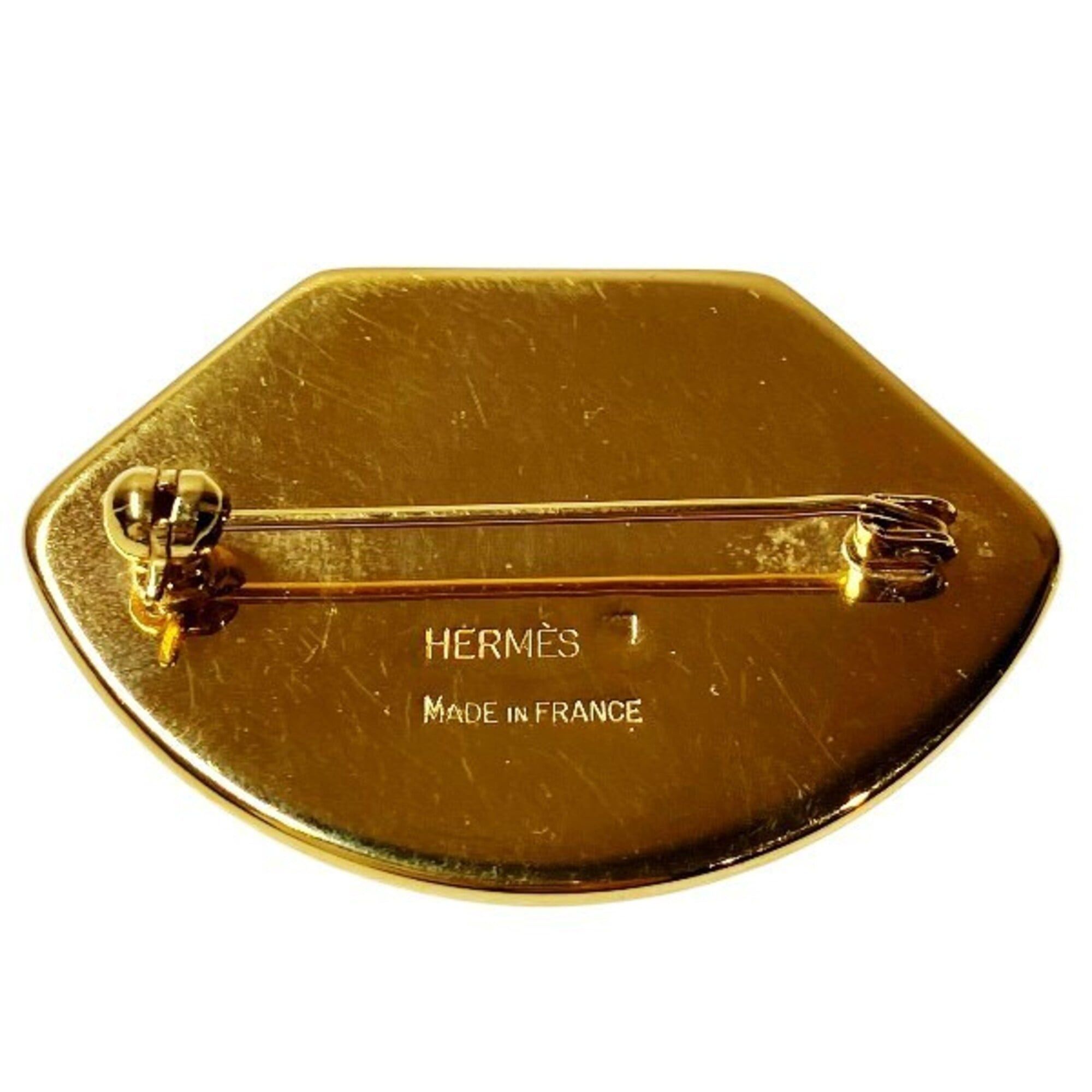 Hermes Hermes enamel brooch, stern ornament, brand accessory, men's and women's. Size ONE SIZE - 3 Thumbnail