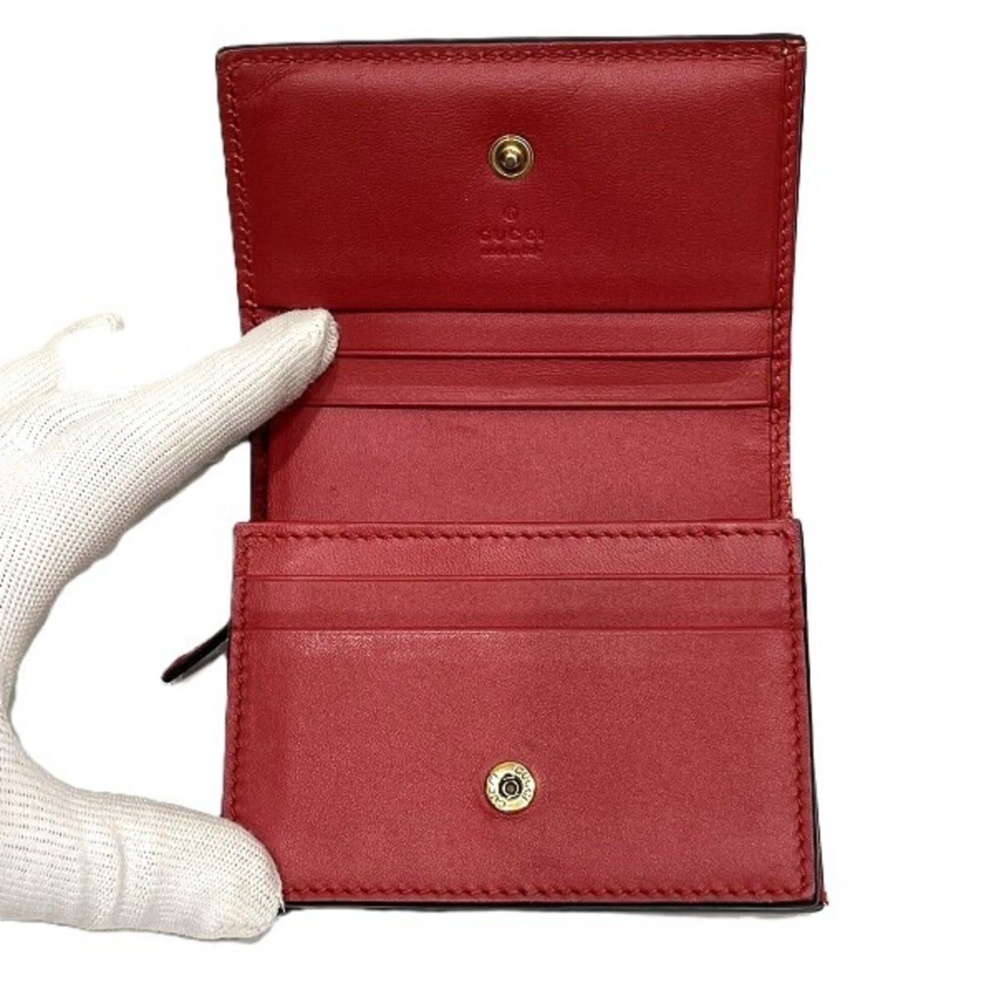 Gucci Gucci GG Supreme Cherry Mini Wallet 476050 Bi-fold for Women Size ONE SIZE - 3 Thumbnail