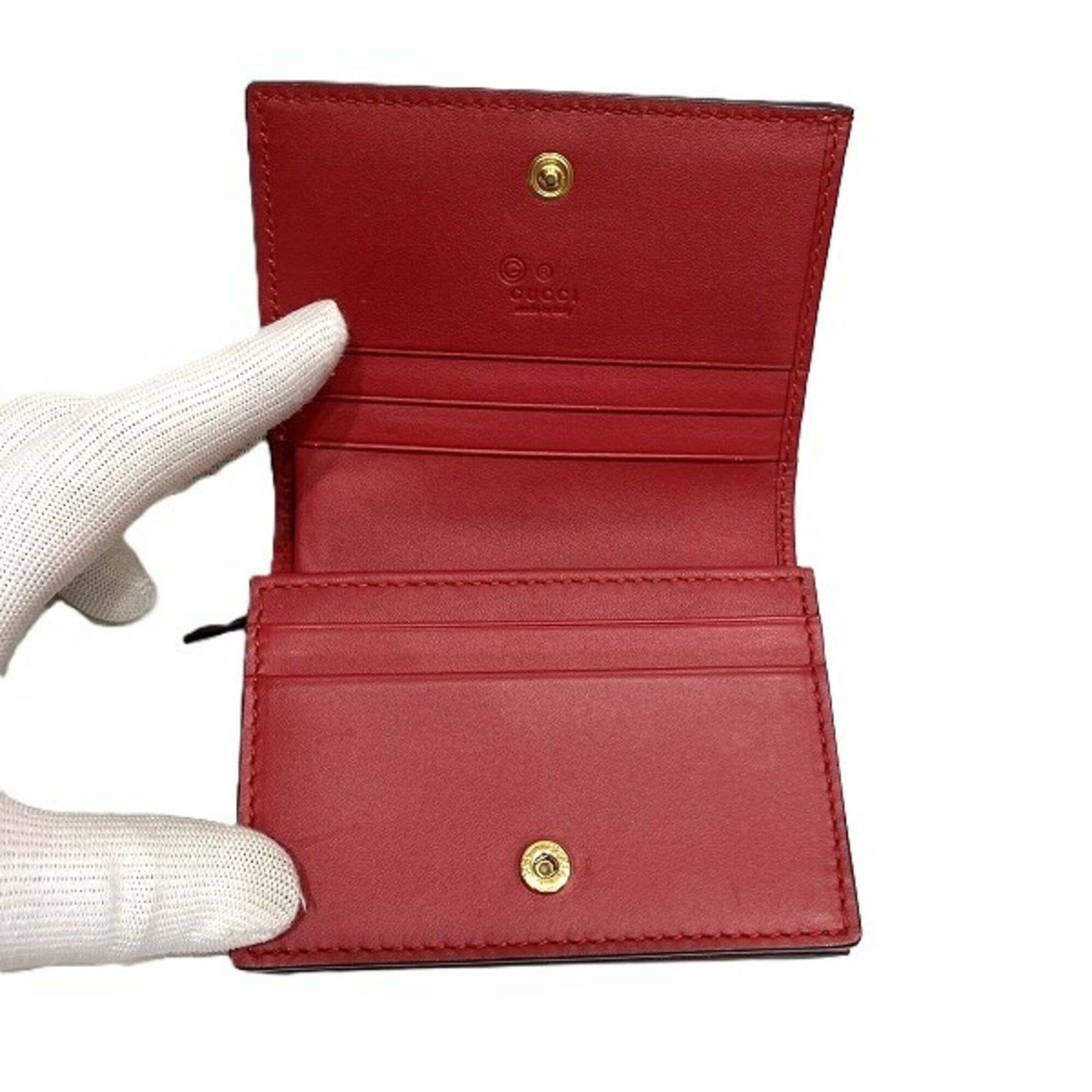 Gucci Gucci GG Supreme Flower Mini Wallet 546372 Bi-fold for Women Size ONE SIZE - 3 Thumbnail