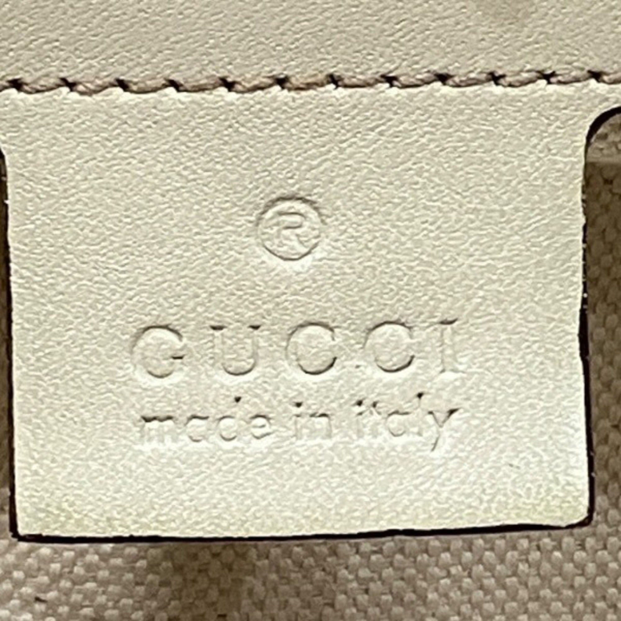 Gucci Gucci 269956 Canvas Leather Beige White Heartbit Handbag Tote Bag for Women Size ONE SIZE - 4 Thumbnail