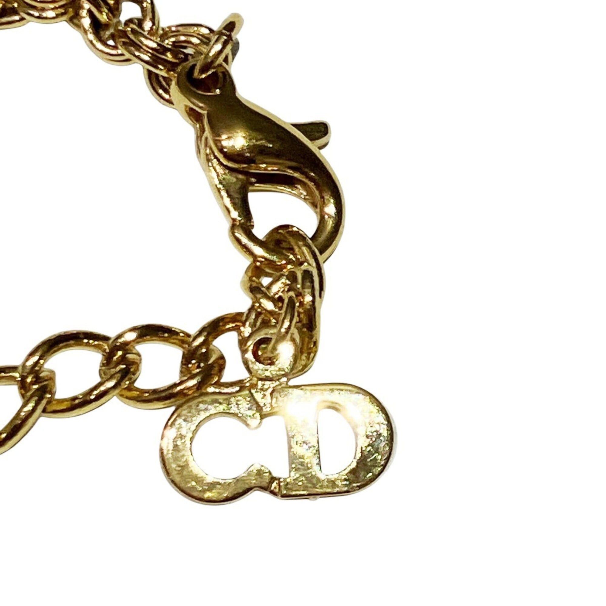 Dior Christian Dior necklace, accessory. Total weight 11.4g, 43.5cm, GP rhinestone. Size ONE SIZE - 2 Thumbnail