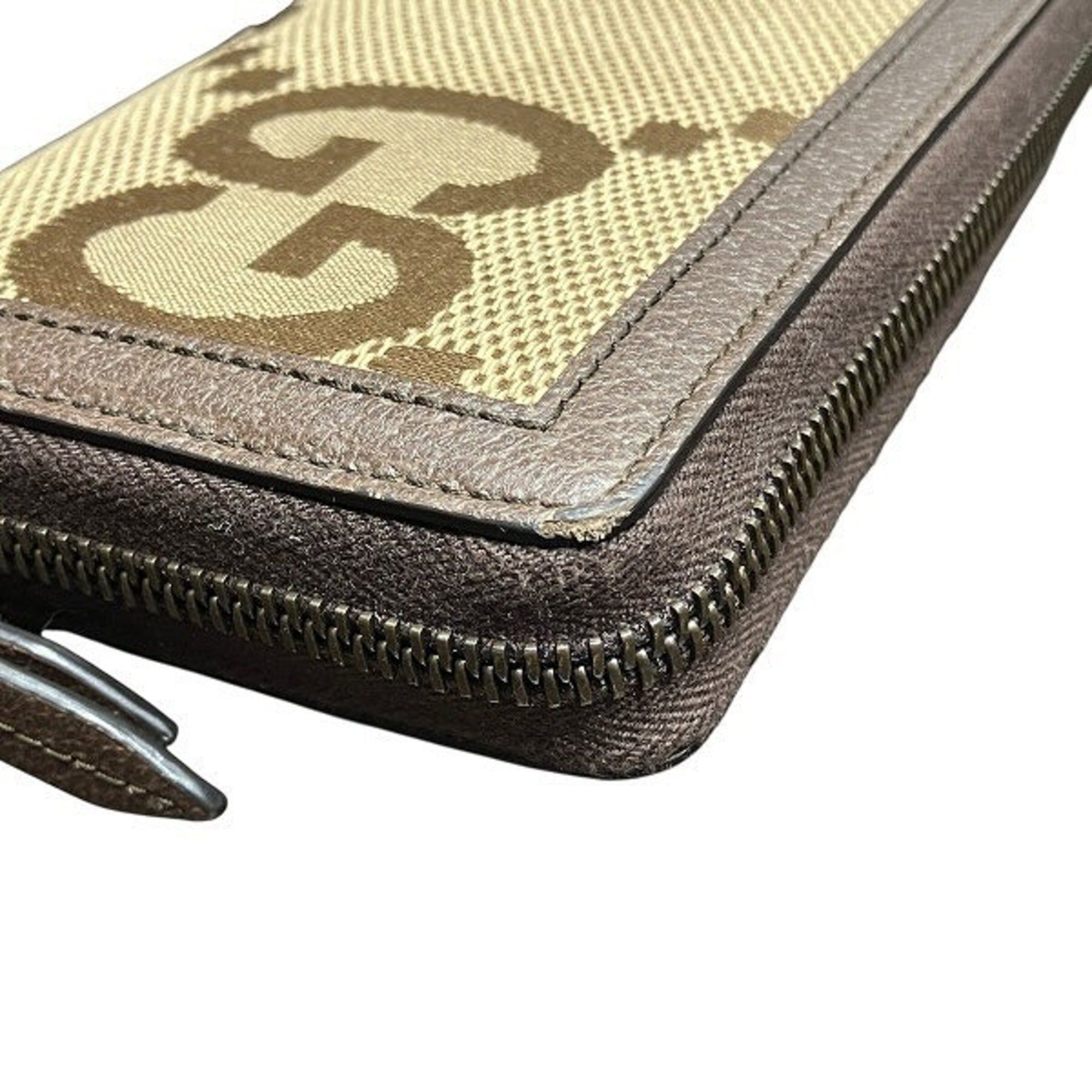 Gucci Gucci GG Canvas Bamboo Round Zip Long Wallet 658634 (Men's/Women's) Size ONE SIZE - 7 Thumbnail