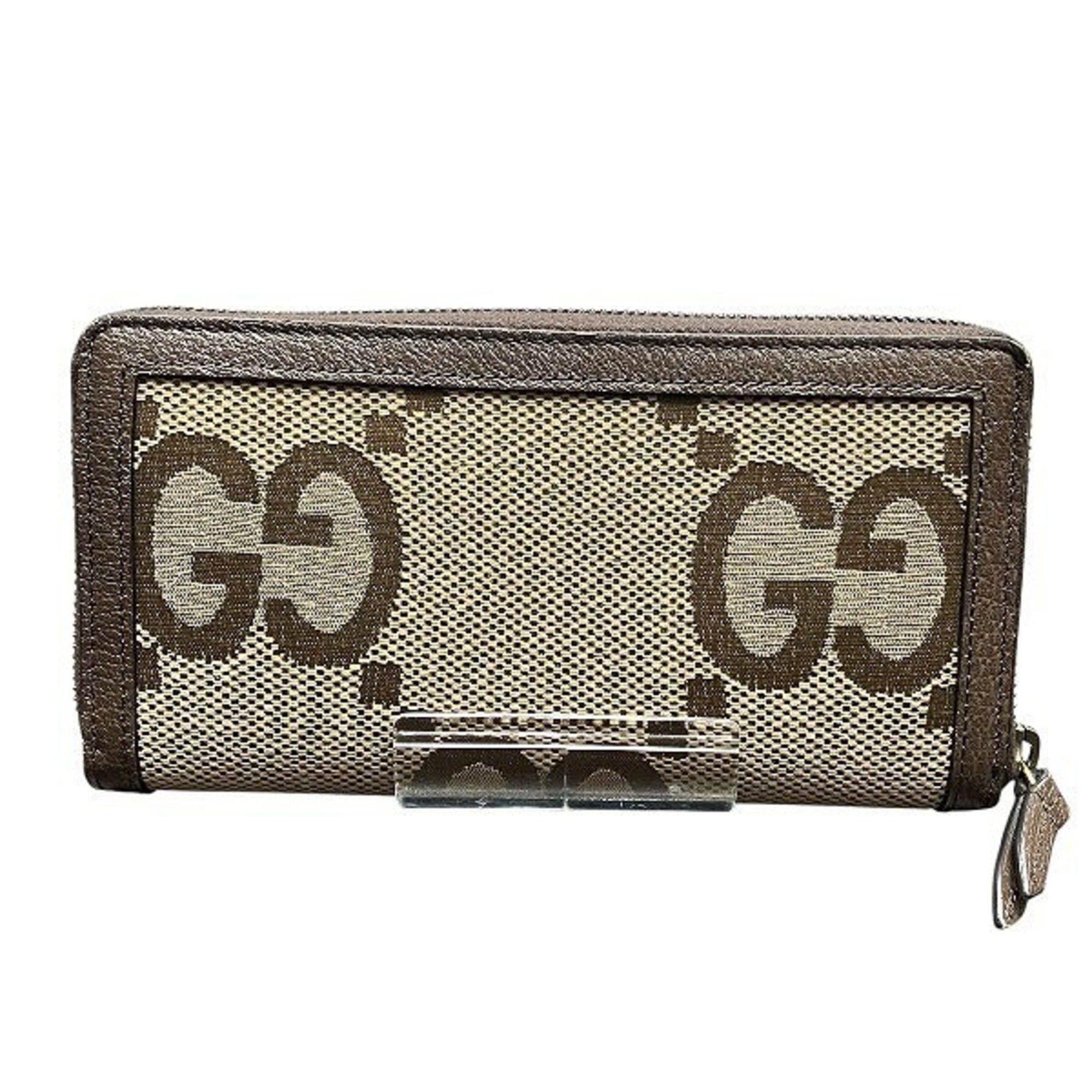 Gucci Gucci GG Canvas Bamboo Round Zip Long Wallet 658634 (Men's/Women's) Size ONE SIZE - 2 Thumbnail