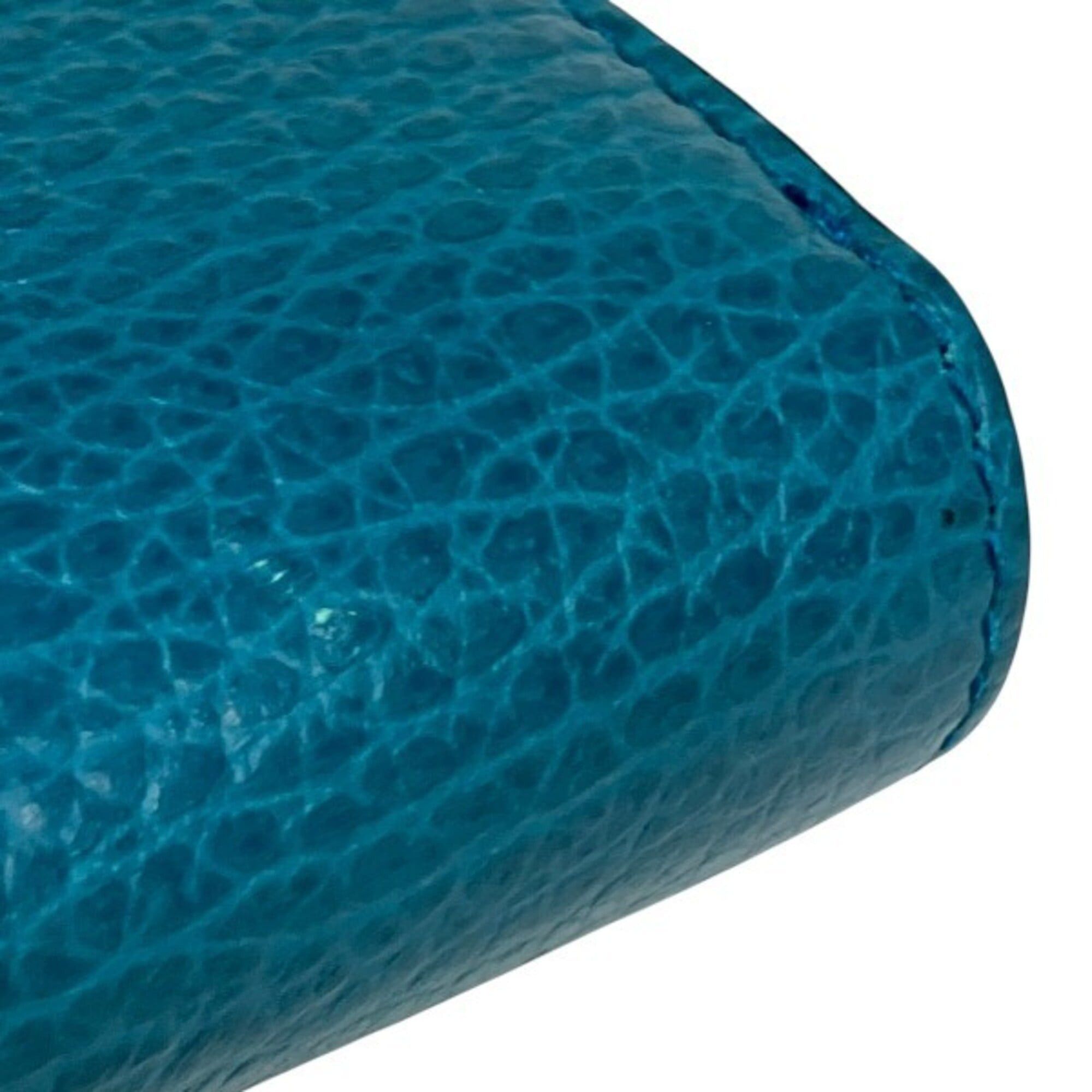 Gucci Gucci Interlocking G 449347 Turquoise Blue Round Zip Wallet Long for Women Size ONE SIZE - 9 Thumbnail