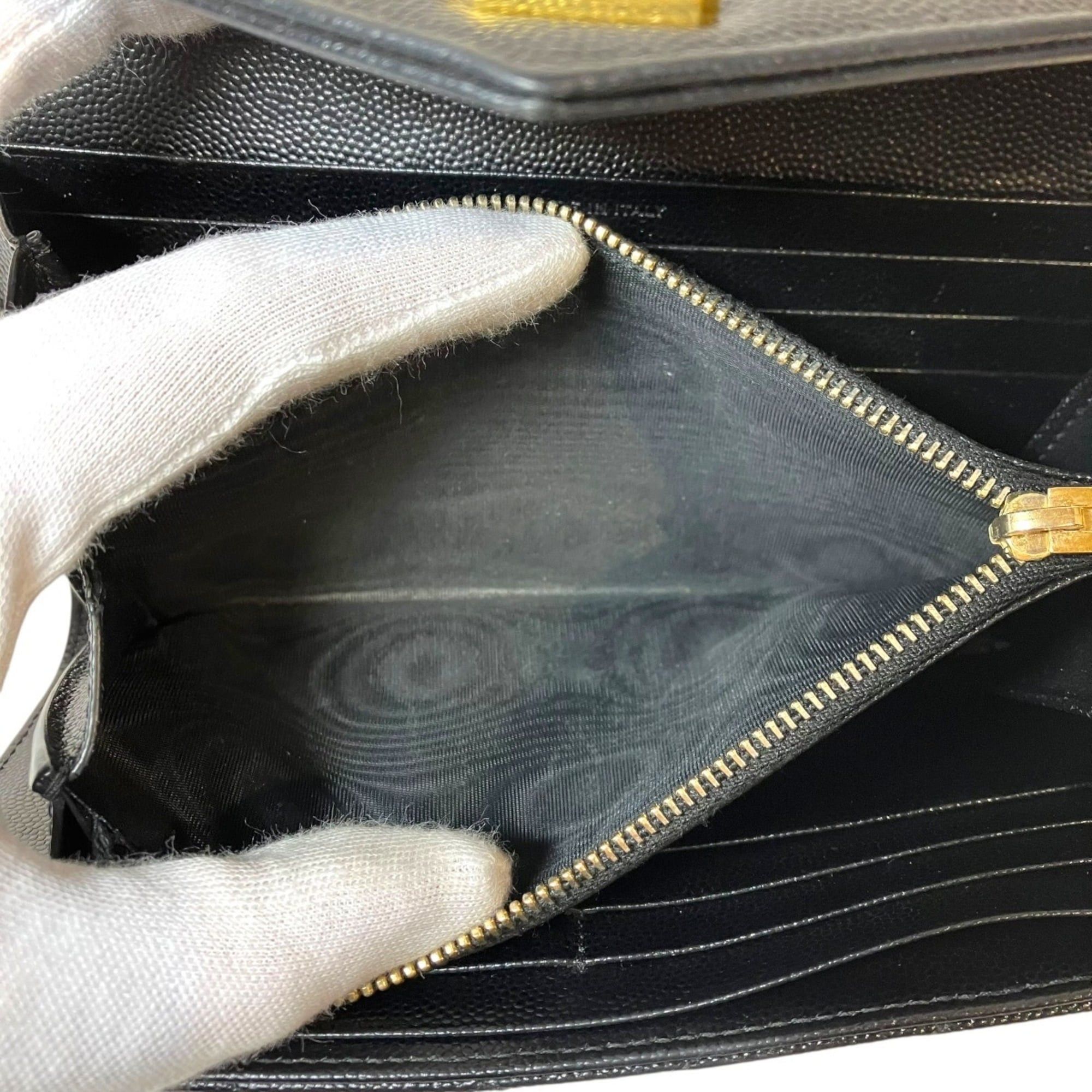 Saint Laurent Paris Saint Laurent Cassandra Matelassé Large Flap Wallet, Calfskin, 372264 Size ONE SIZE - 6 Thumbnail