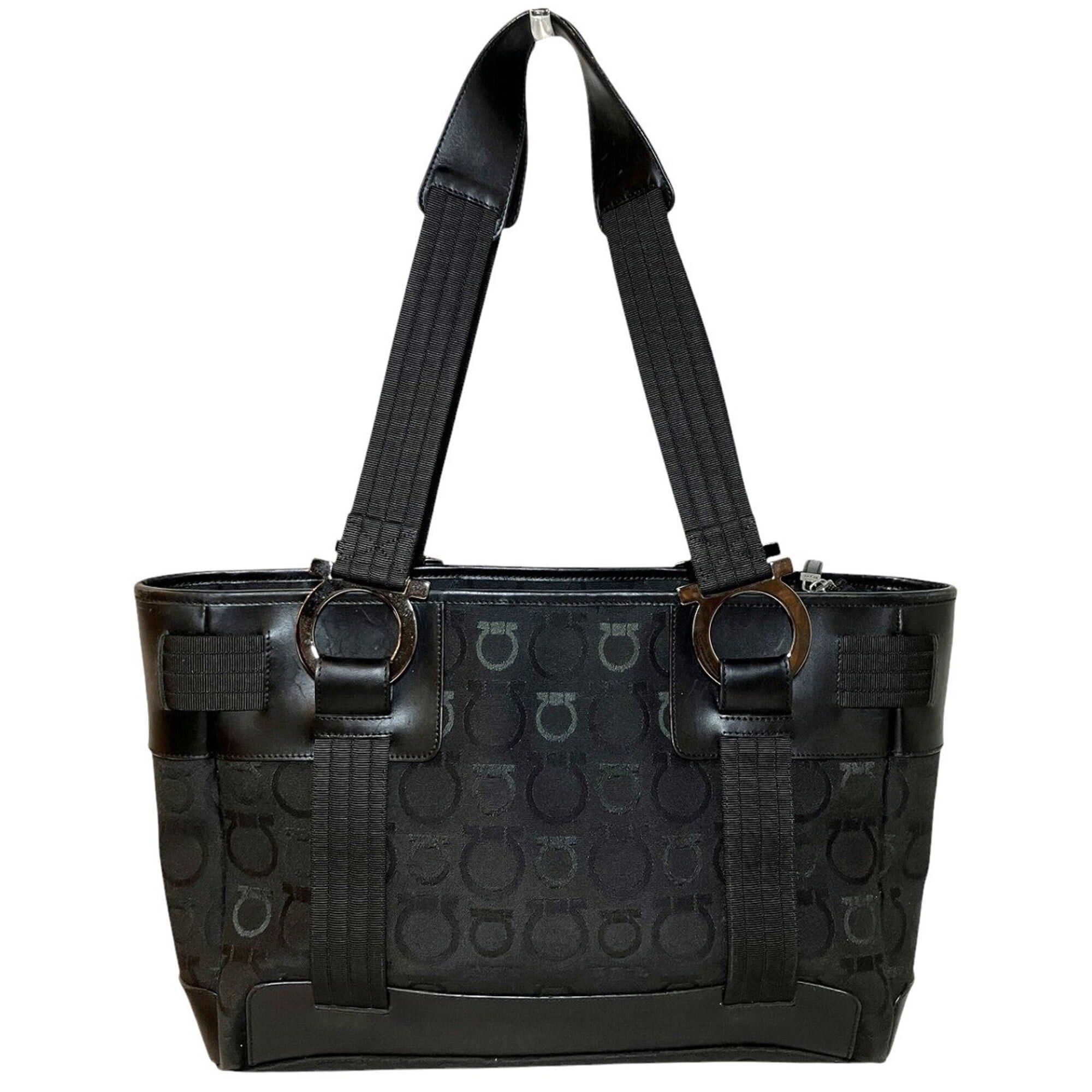 Salvatore Ferragamo Salvatore Ferragamo Gancini handbag, canvas and leather, Q215840 Size ONE SIZE - 2 Thumbnail