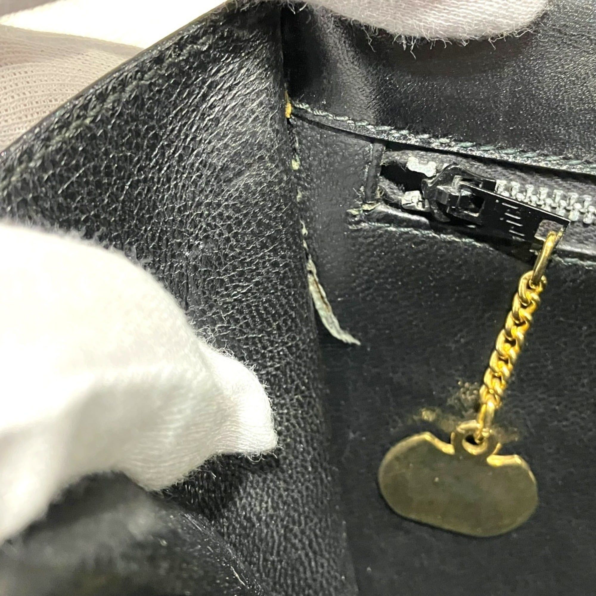 Celine Celine Gancini hardware double flap handbag, smooth leather Size ONE SIZE - 7 Thumbnail