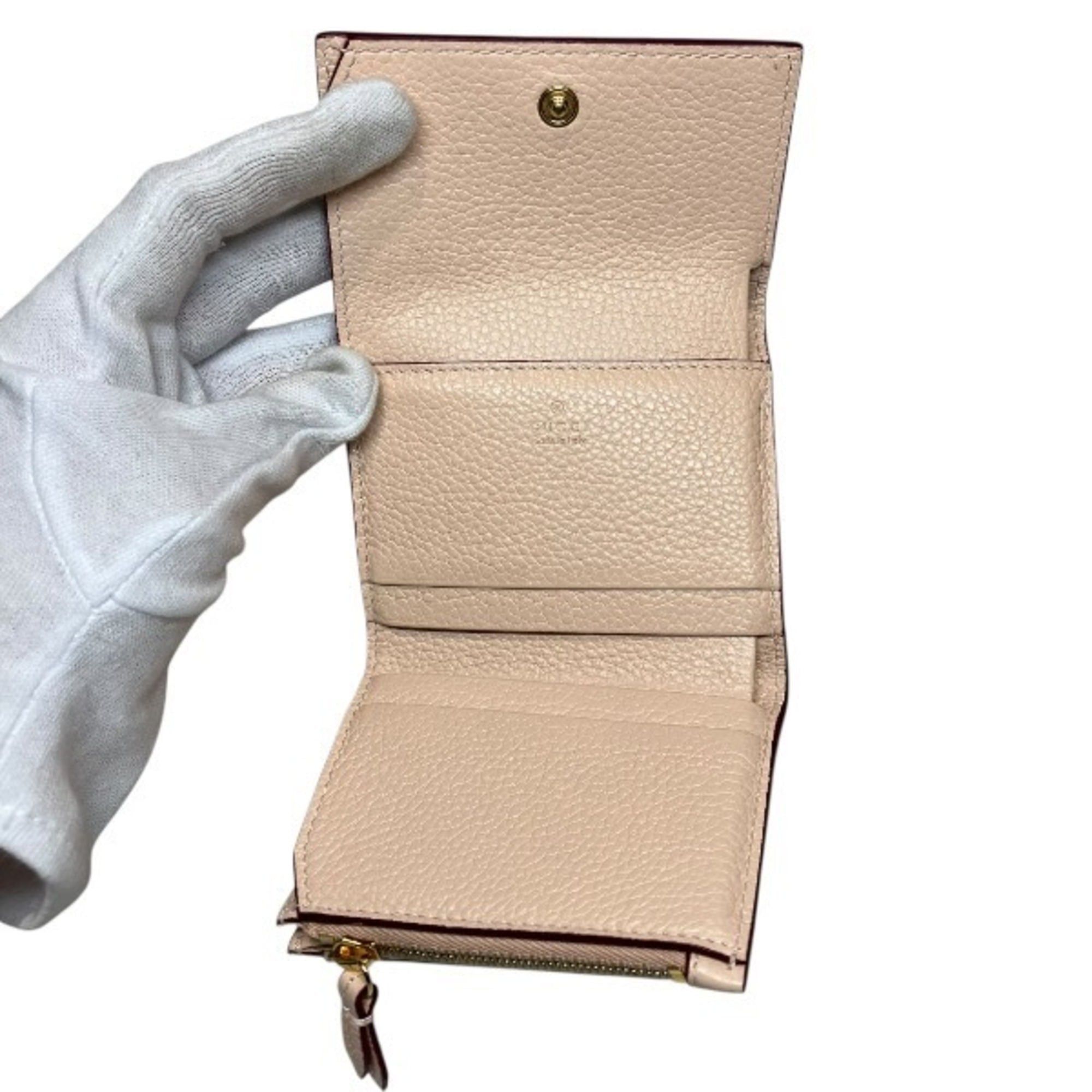 Gucci Gucci Double G Bicolor Mini Wallet 837957 Tri-fold for Women Size ONE SIZE - 3 Thumbnail
