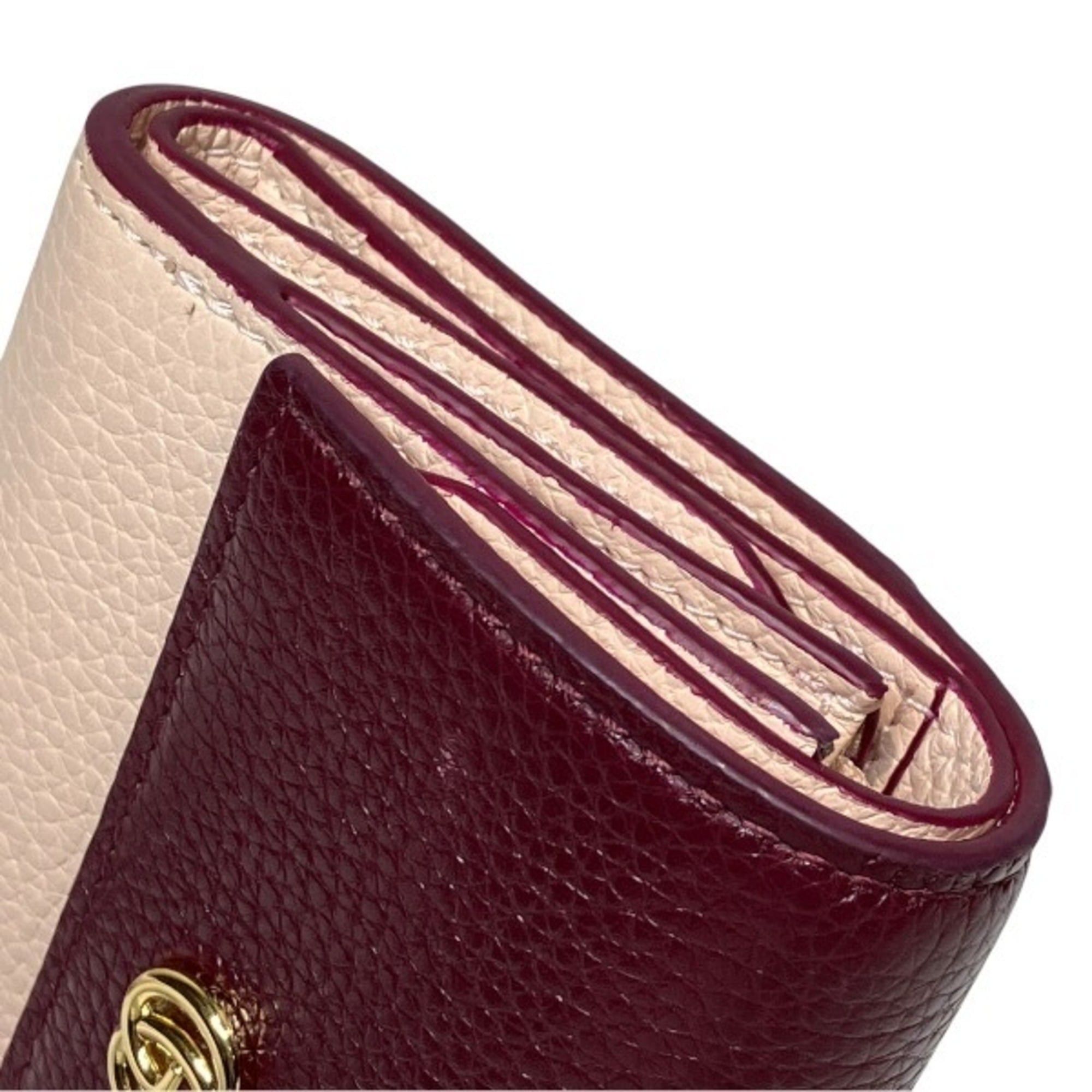 Gucci Gucci Double G Bicolor Mini Wallet 837957 Tri-fold for Women Size ONE SIZE - 9 Thumbnail