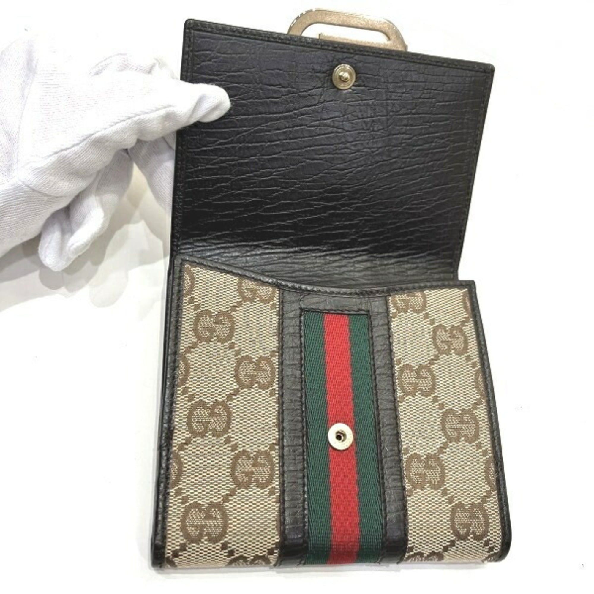 Gucci Gucci Sherry 131848 Double Snap Tri-fold Wallet for Women Size ONE SIZE - 6 Thumbnail