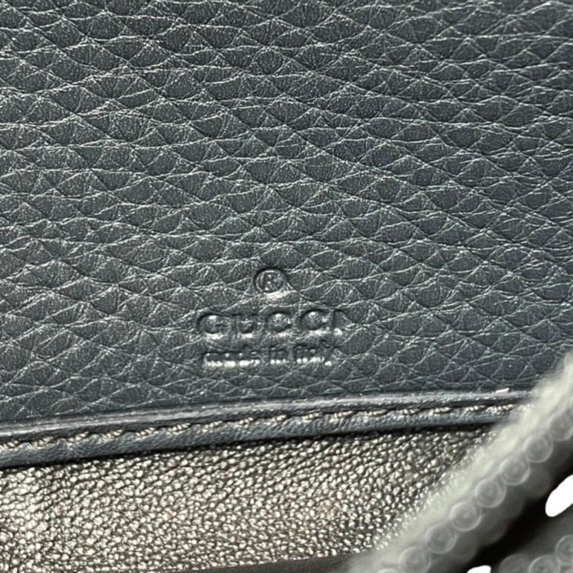 Gucci Gucci Horsebit 245752 Sherry Line Leather Long Wallet for Men and Women Size ONE SIZE - 4 Thumbnail