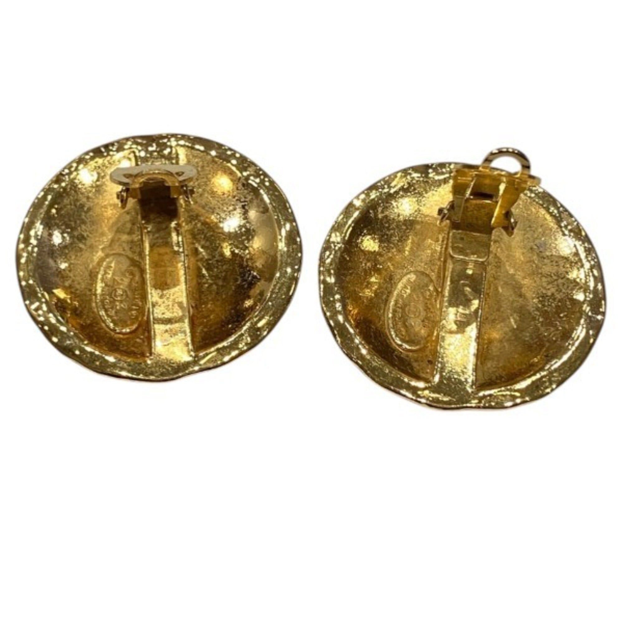 Chanel Chanel Matelassé Coco Mark Gold 23 Vintage Brand Accessories Earrings for Women Size ONE SIZE - 6 Thumbnail