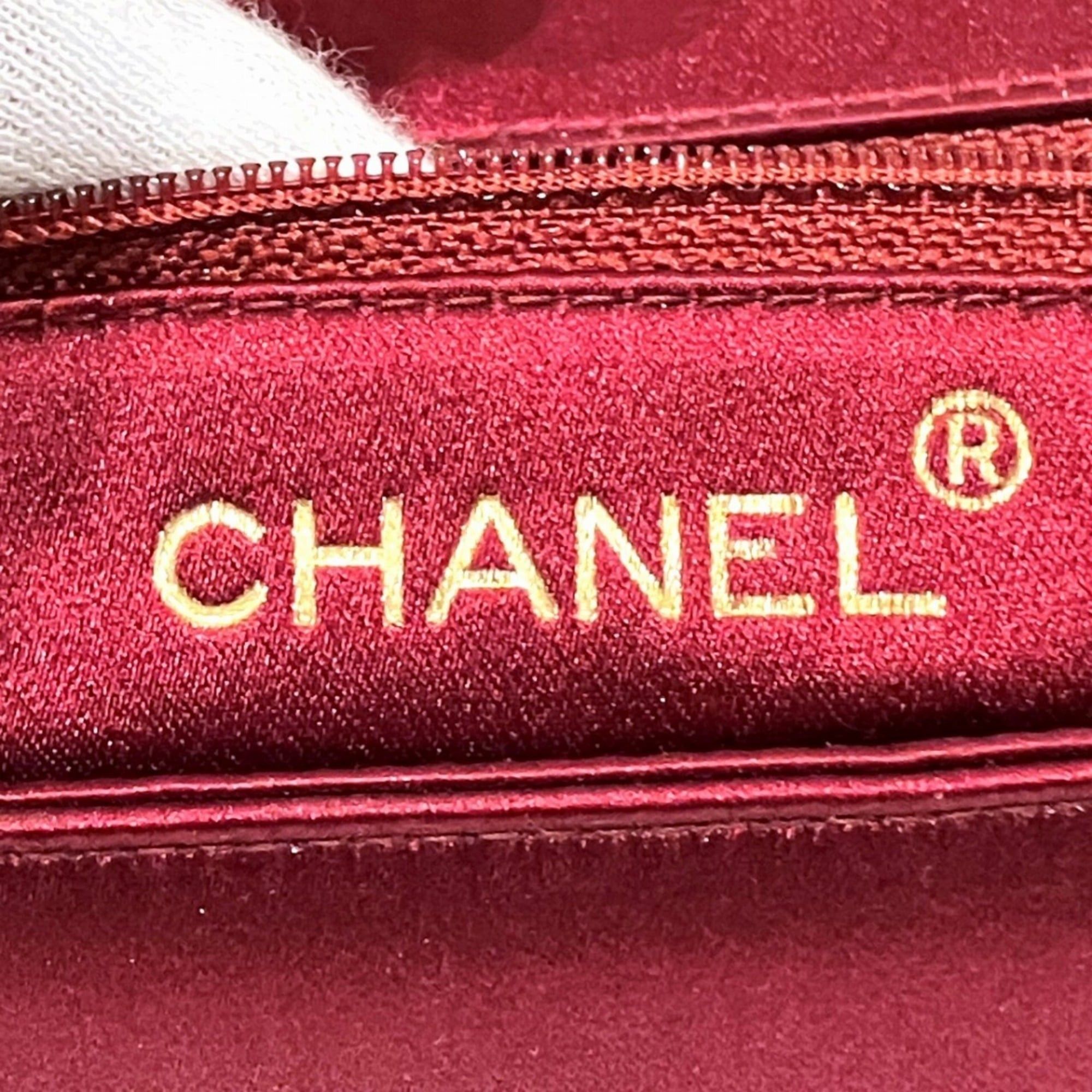 Chanel Chanel Shoulder Bag Coco Mark Satin Rhinestone Size ONE SIZE - 4 Thumbnail