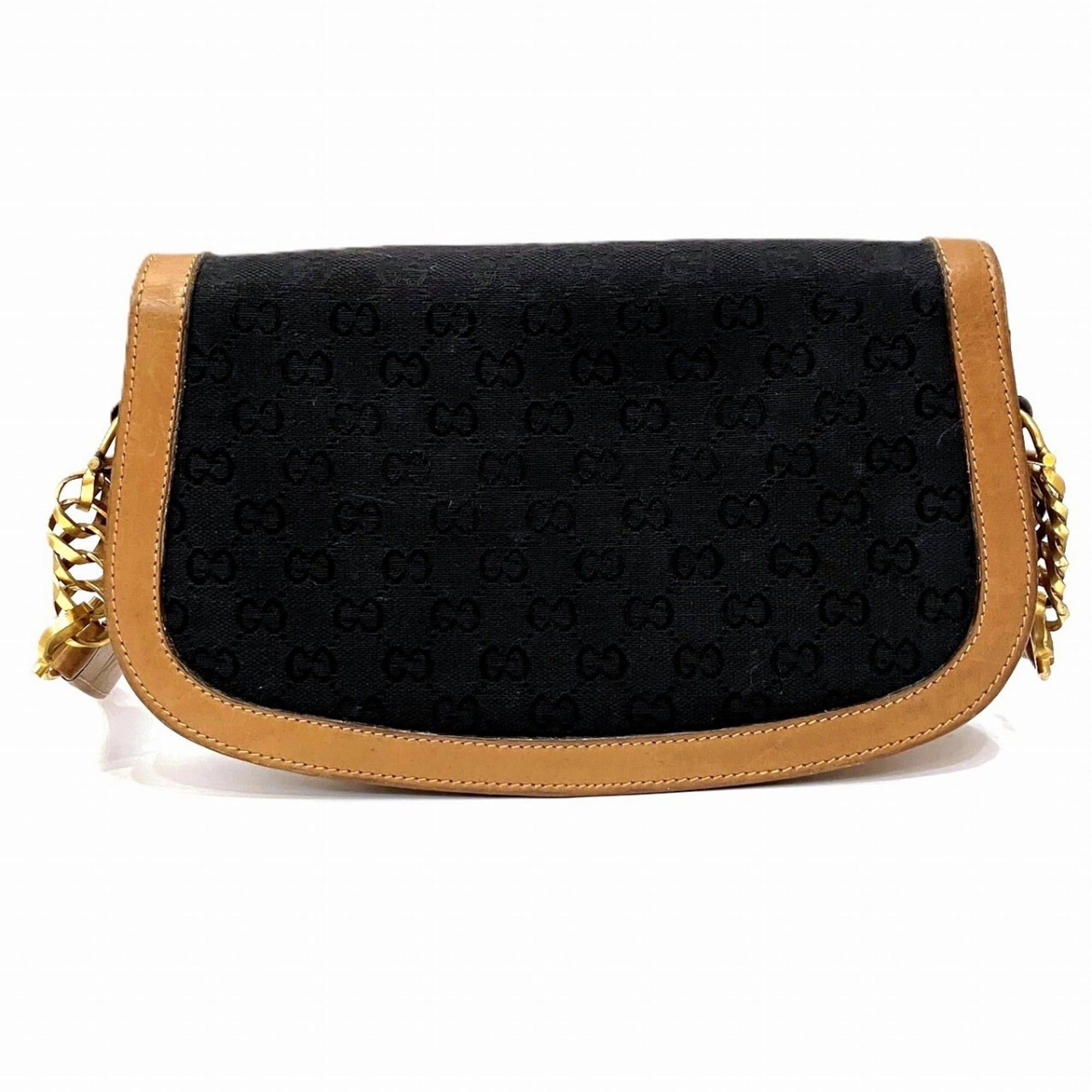 Gucci Gucci shoulder bag, Horsebit design, GG canvas and leather. Size ONE SIZE - 2 Thumbnail