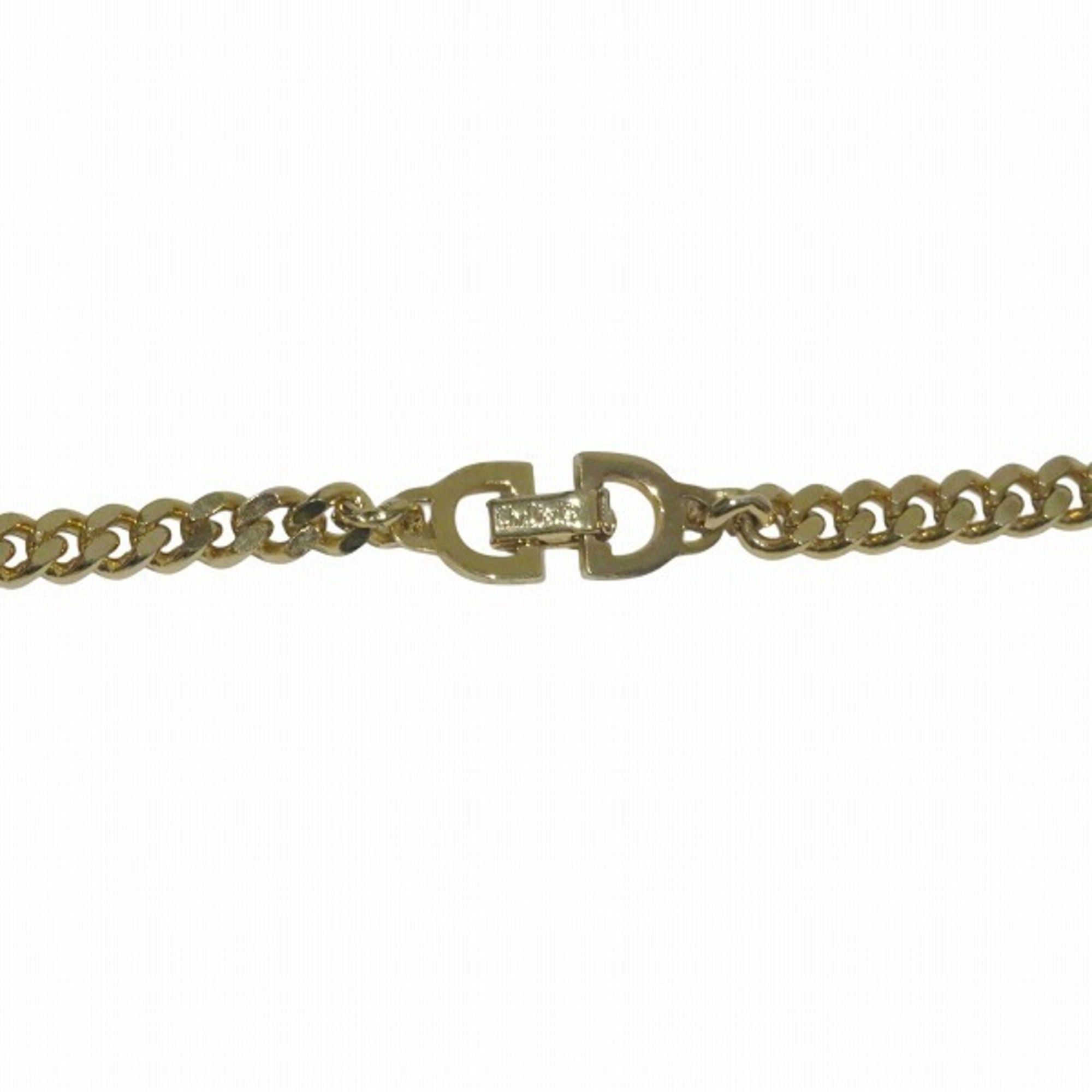 Dior Christian Dior logo motif long chain gold GP necklace for women. Size ONE SIZE - 2 Thumbnail