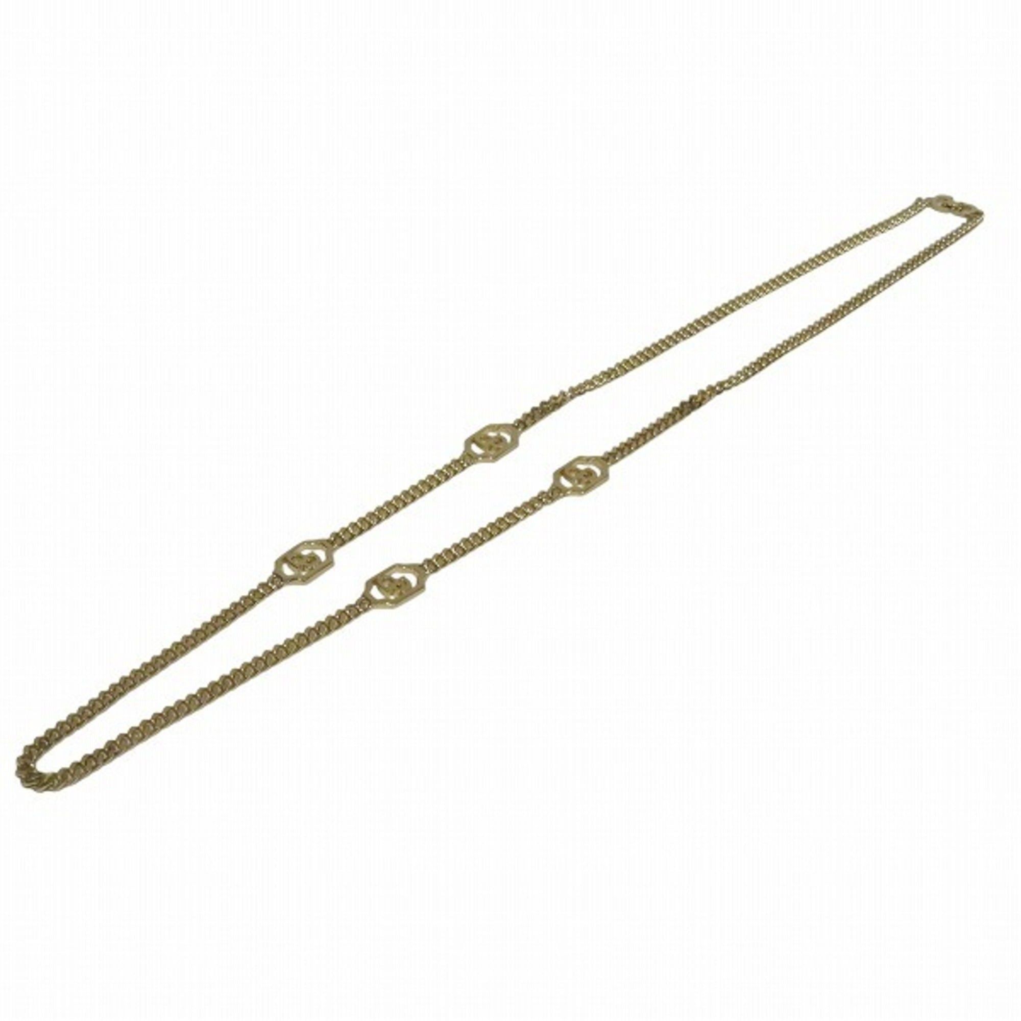 Dior Christian Dior logo motif long chain gold GP necklace for women. Size ONE SIZE - 3 Thumbnail
