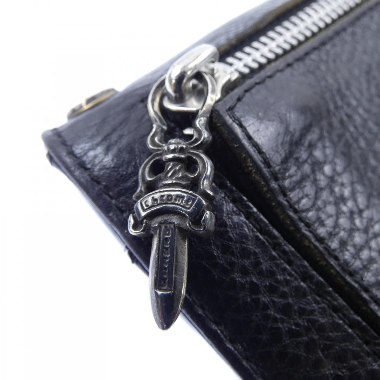 Chrome Hearts Chrome Hearts Chrome Hearts WAVE CROSS BTN Wallet Leather Long Wallet 2246 304 0501 0900 DUTY FREE for USA Size ONE SIZE - 4 Thumbnail