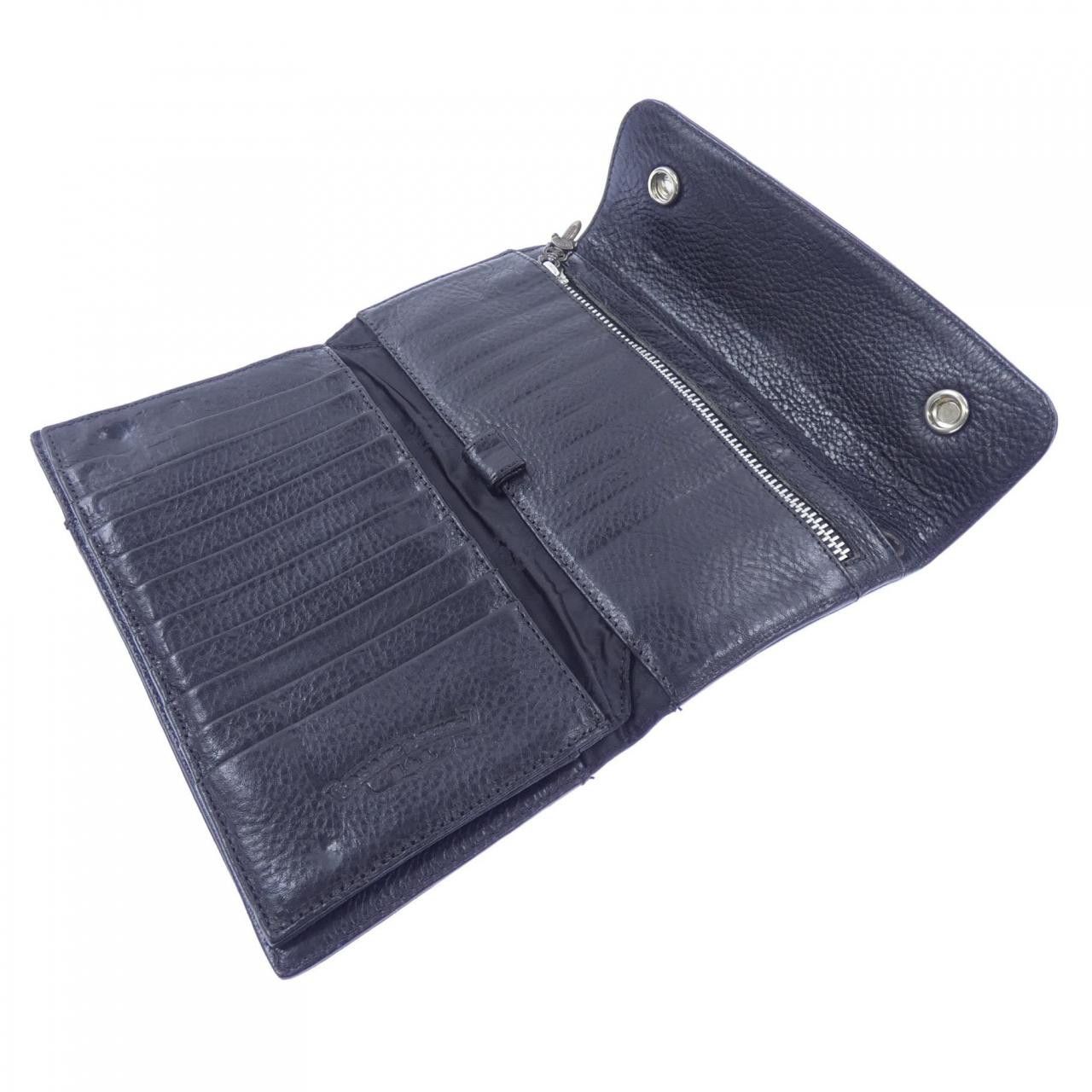 Chrome Hearts Chrome Hearts Chrome Hearts WAVE CROSS BTN Wallet Leather Long Wallet 2246 304 0501 0900 DUTY FREE for USA Size ONE SIZE - 5 Thumbnail
