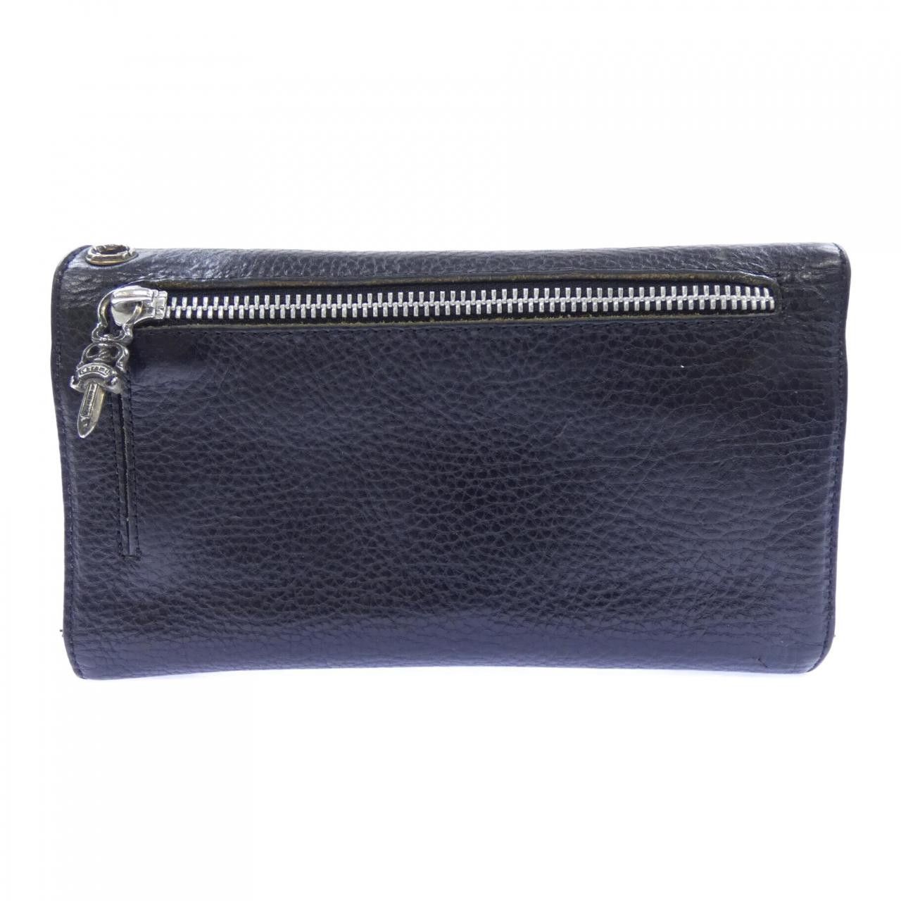 Chrome Hearts Chrome Hearts Chrome Hearts WAVE CROSS BTN Wallet Leather Long Wallet 2246 304 0501 0900 DUTY FREE for USA Size ONE SIZE - 2 Thumbnail