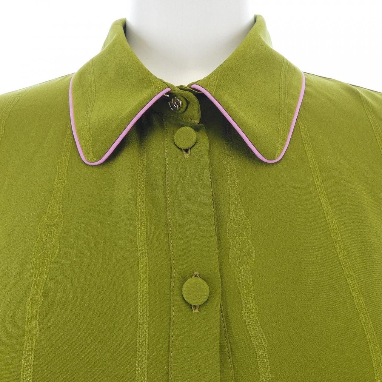 Gucci Gucci Gucci Silk Shirt Textile Tops 808595Z8BWG DUTY FREE for USA Size ONE SIZE - 5 Thumbnail