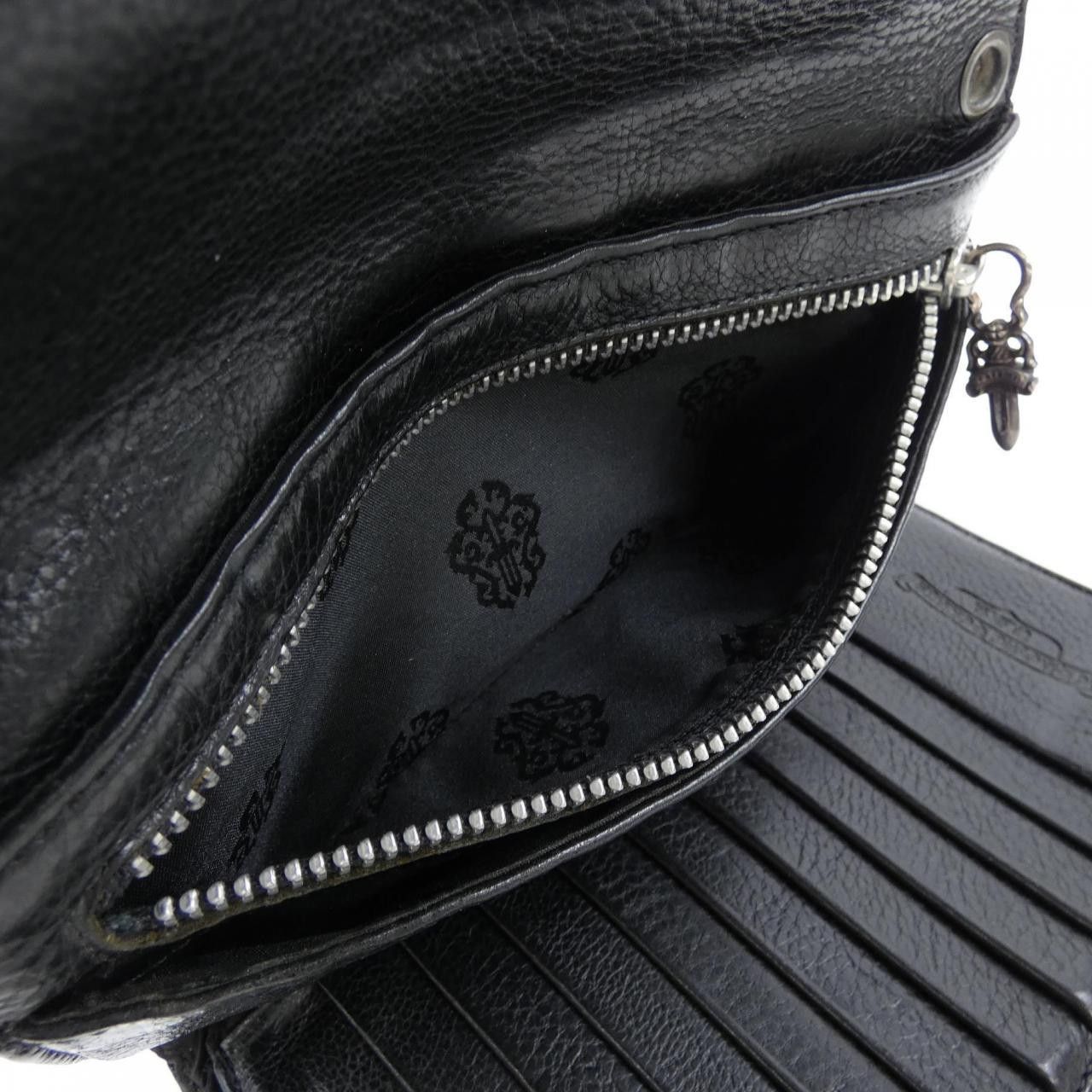 Chrome Hearts Chrome Hearts Chrome Hearts WAVE CROSS BTN Wallet Leather Long Wallet 224630405010900 DUTY FREE for USA Size ONE SIZE - 7 Thumbnail