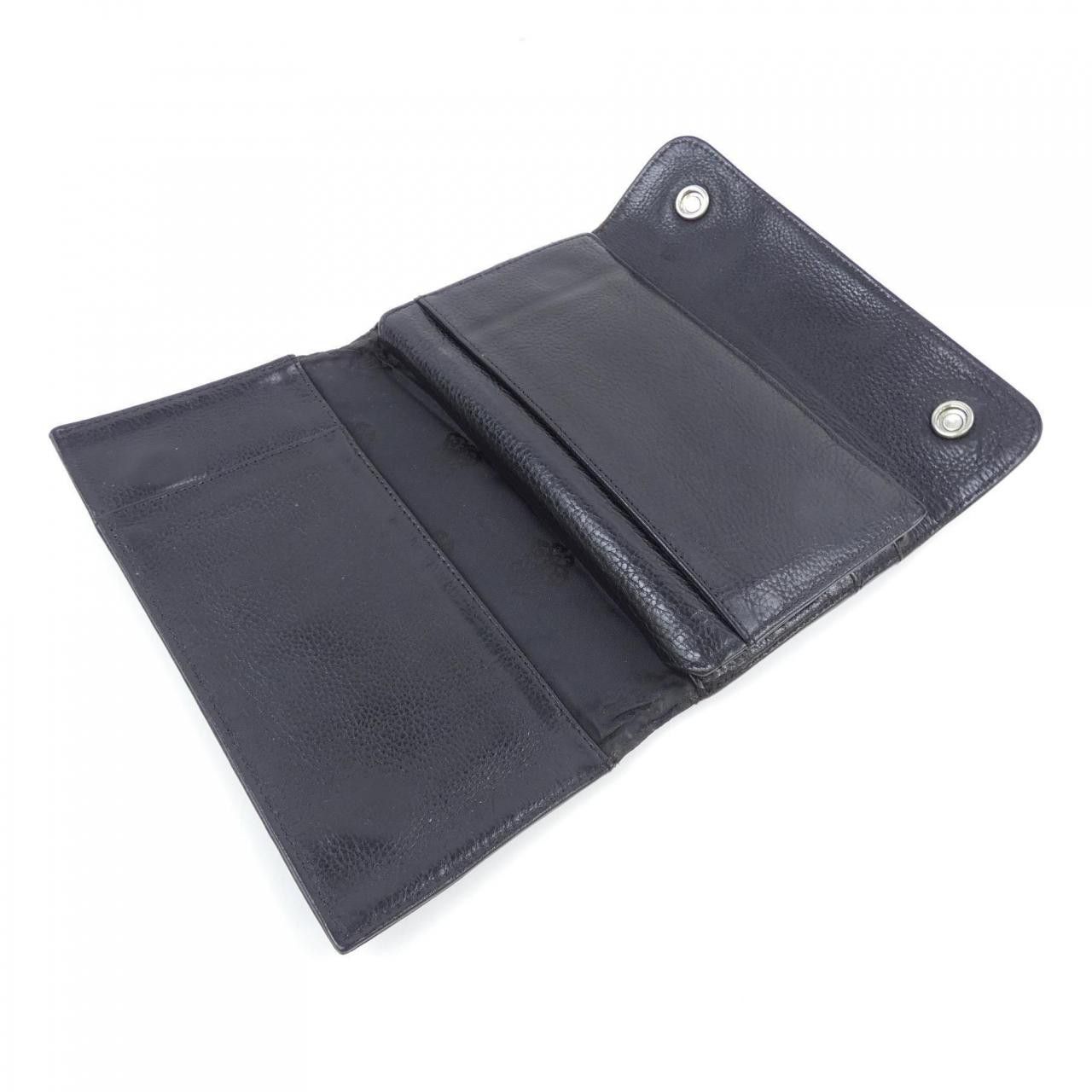 Chrome Hearts Chrome Hearts Chrome Hearts WAVE CROSS BTN Wallet Leather Long Wallet 224630405010900 DUTY FREE for USA Size ONE SIZE - 6 Thumbnail