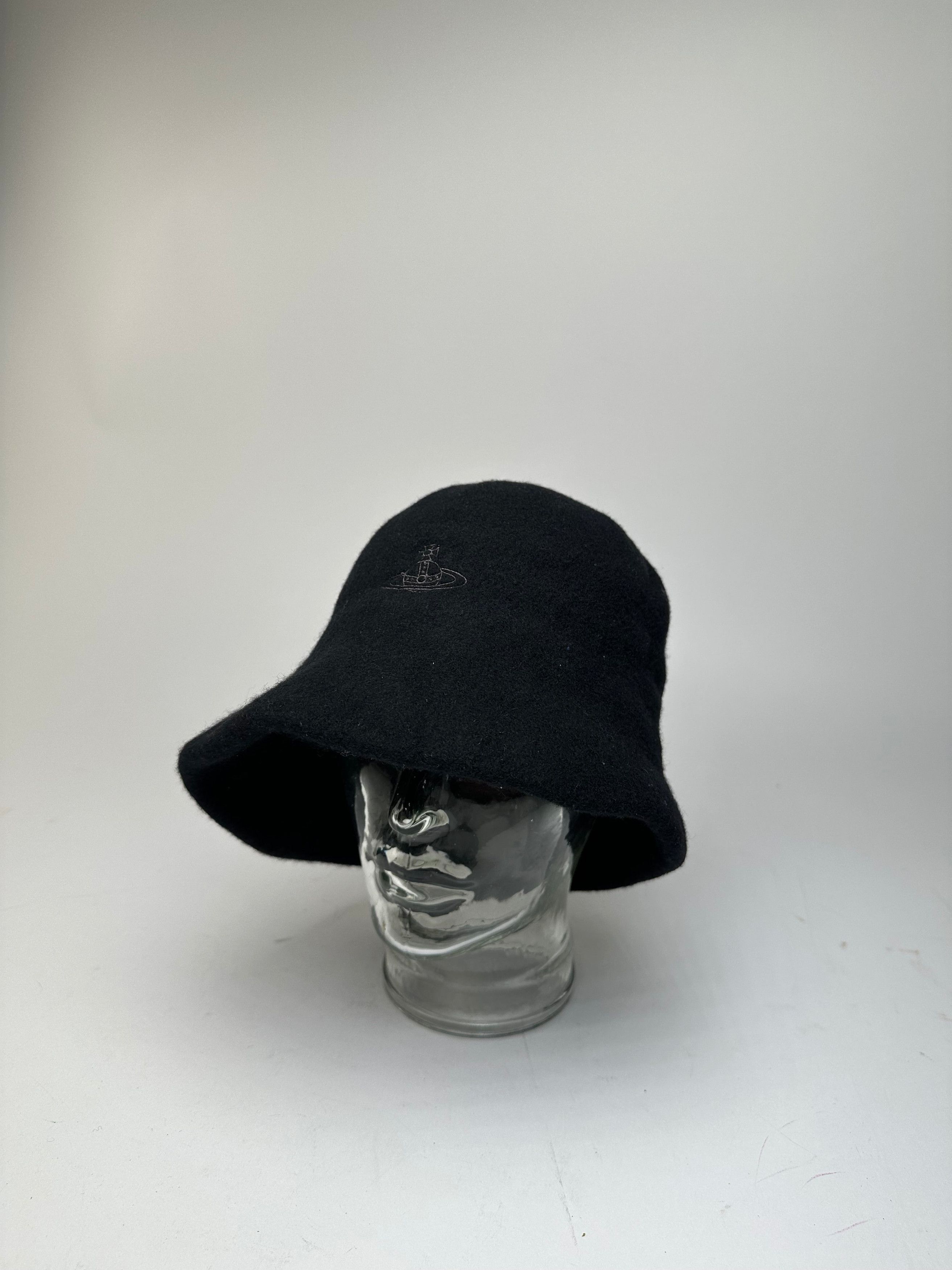 Vivienne Westwood Vintage Wool Bucket Hat Black Orb Size ONE SIZE - 8 Thumbnail