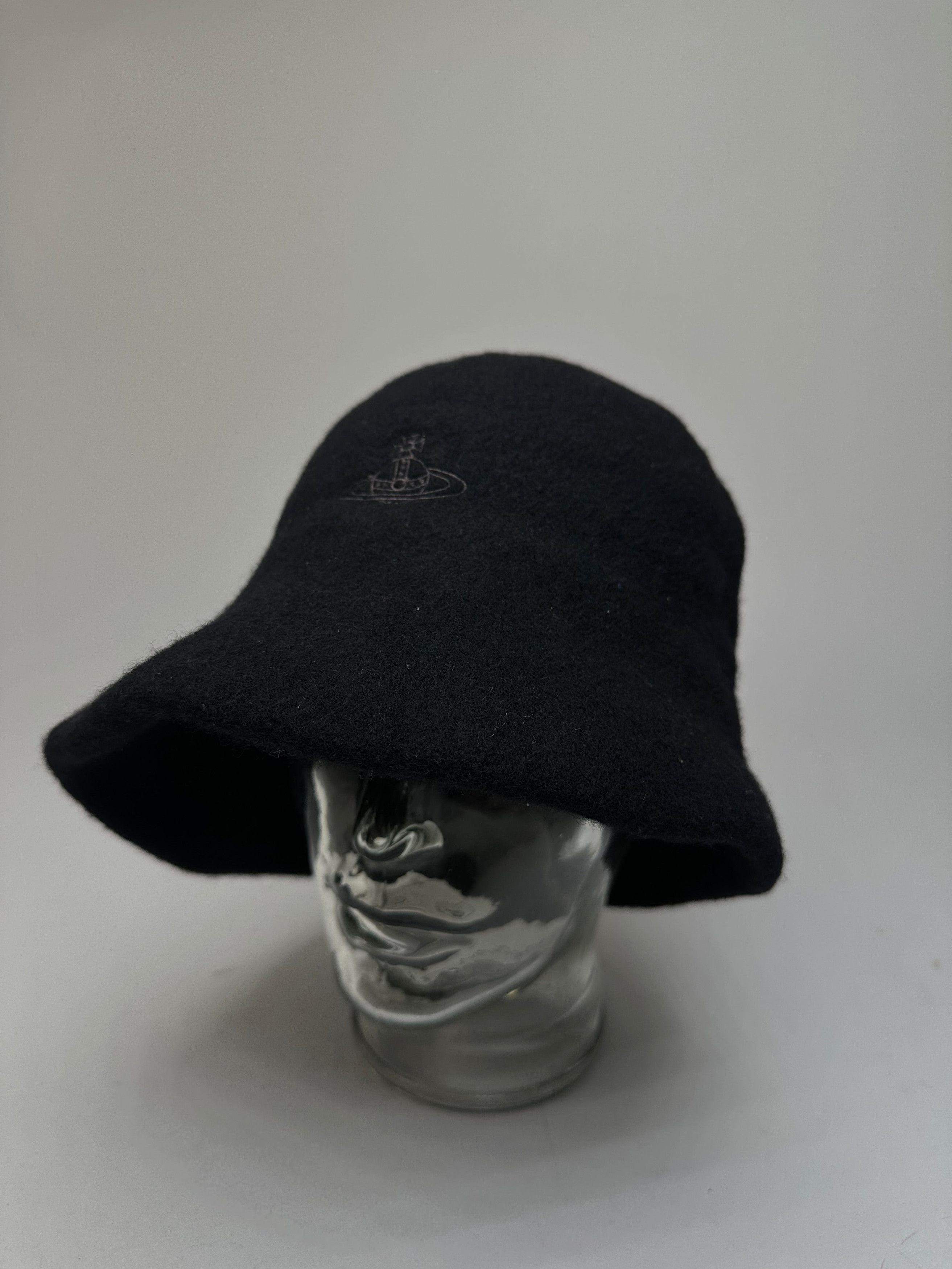 Vivienne Westwood Vintage Wool Bucket Hat Black Orb Size ONE SIZE - 7 Thumbnail